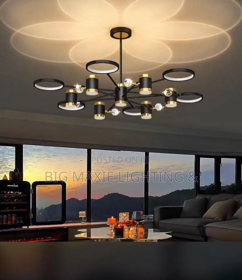 Modern Led Minimalist Living Room Sunset Chandeliers