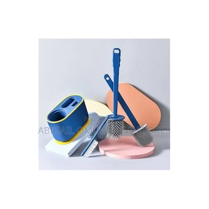 3 in 1 Silicone Wall Mounted Toilet Brush With Holder