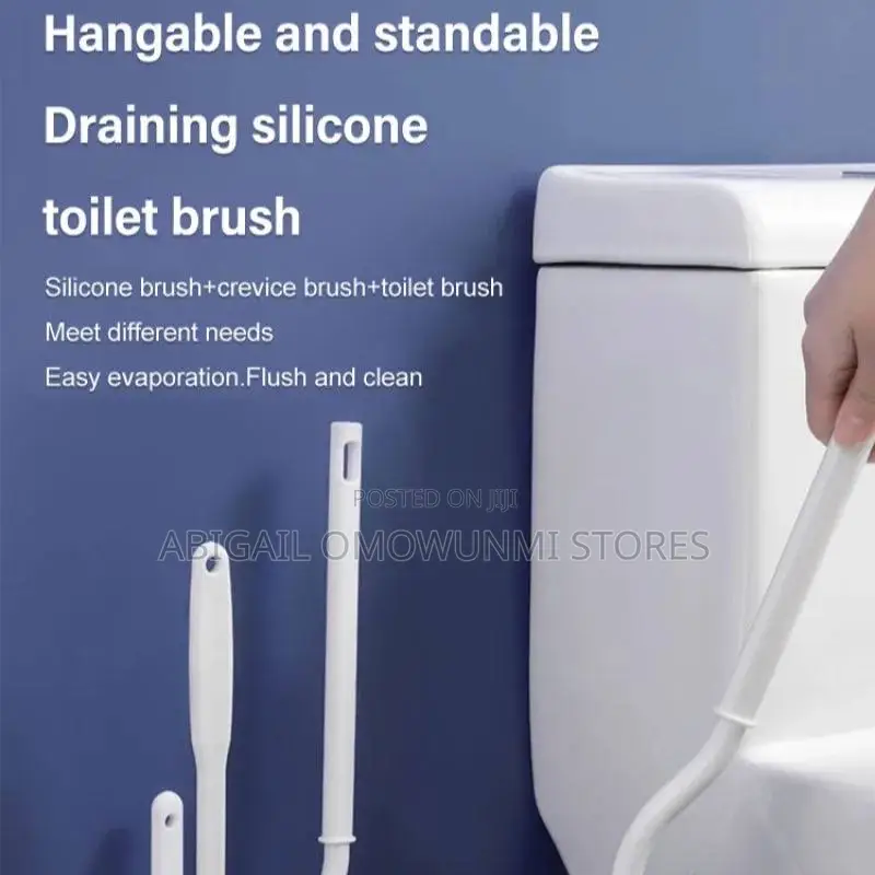 3 in 1 Silicone Wall Mounted Toilet Brush With Holder