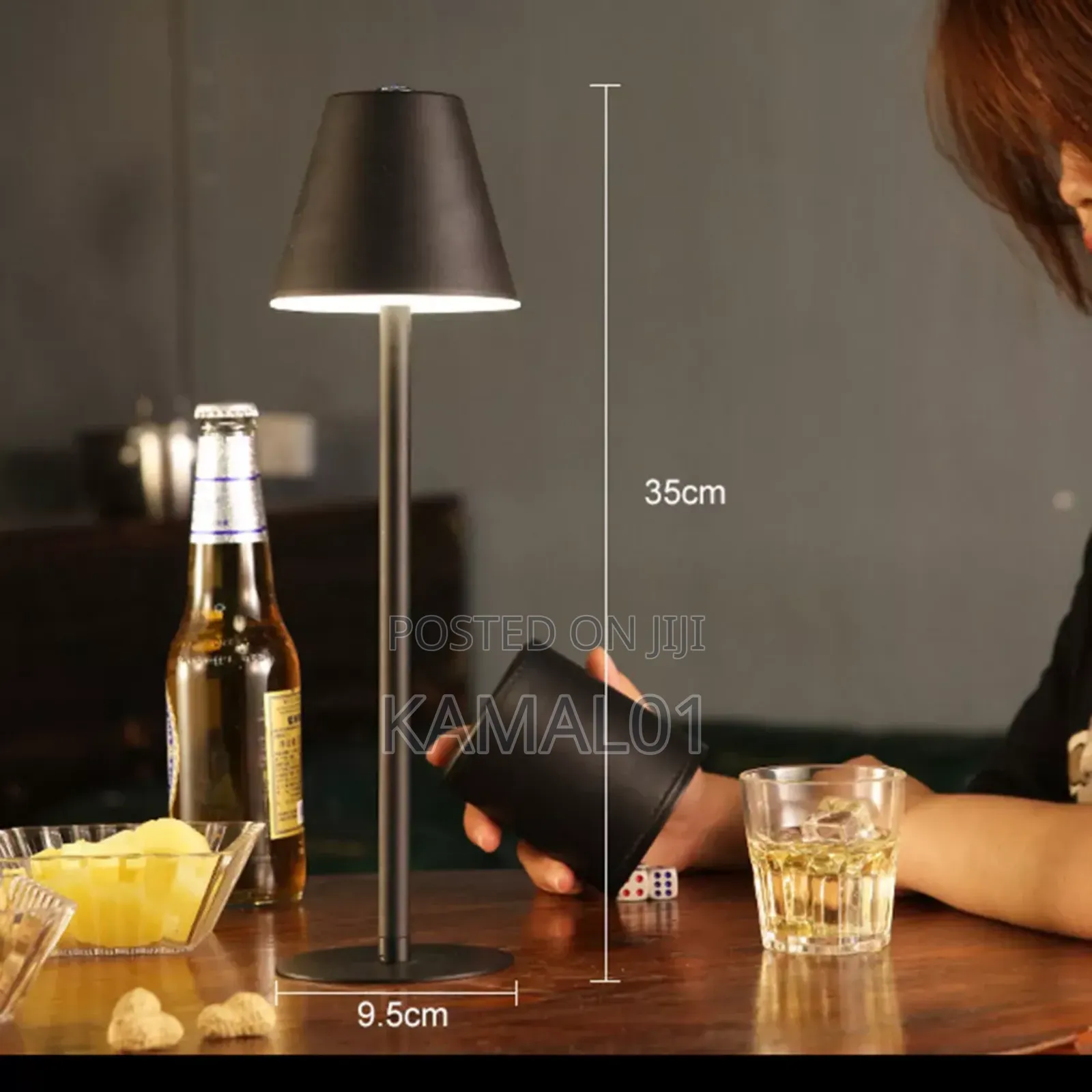 LED Bedside Lamps USB Rechargeable Metal Wireless