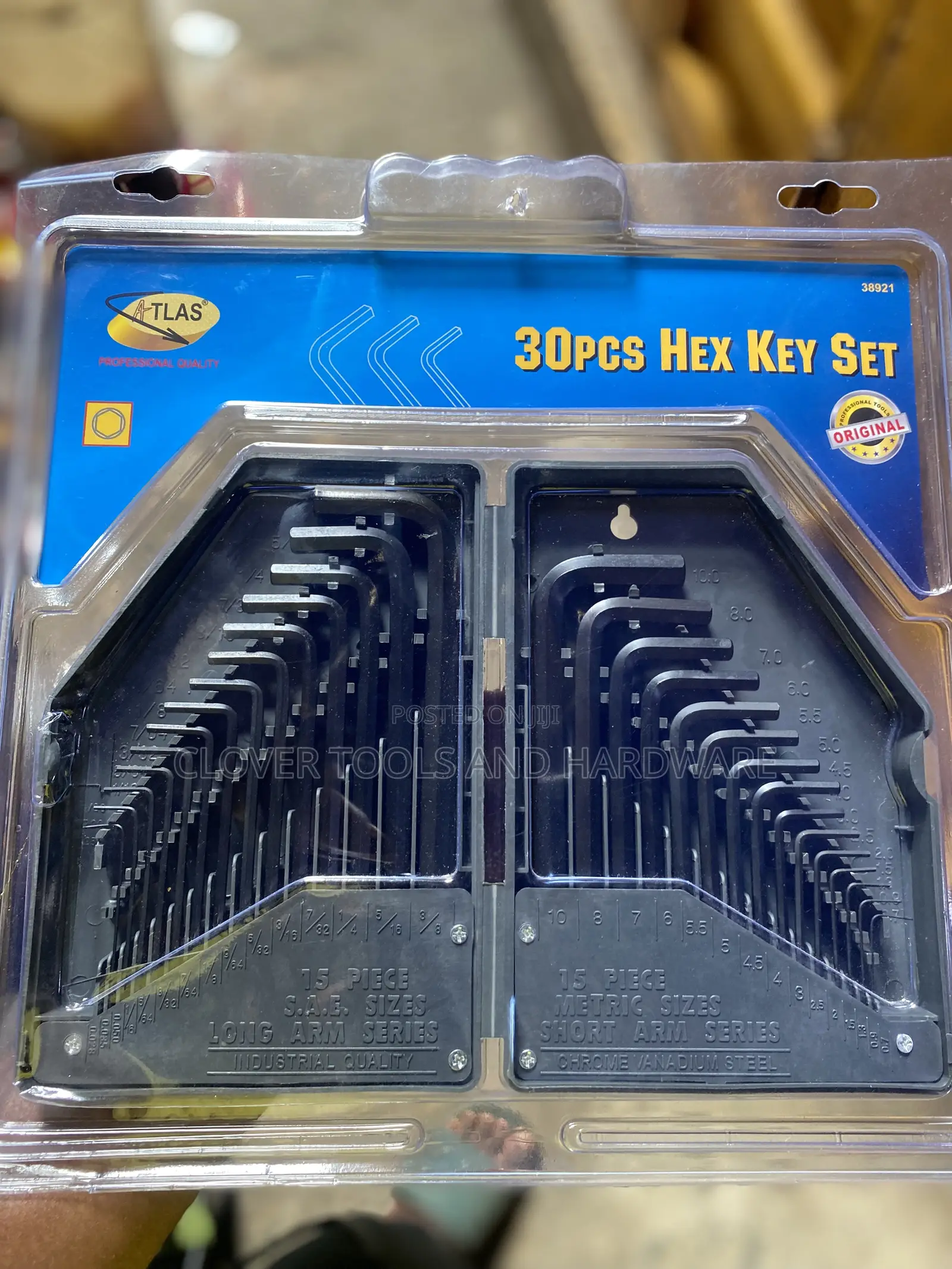 30pcs Inch/Metric Allen Key Metric Hex Key Set