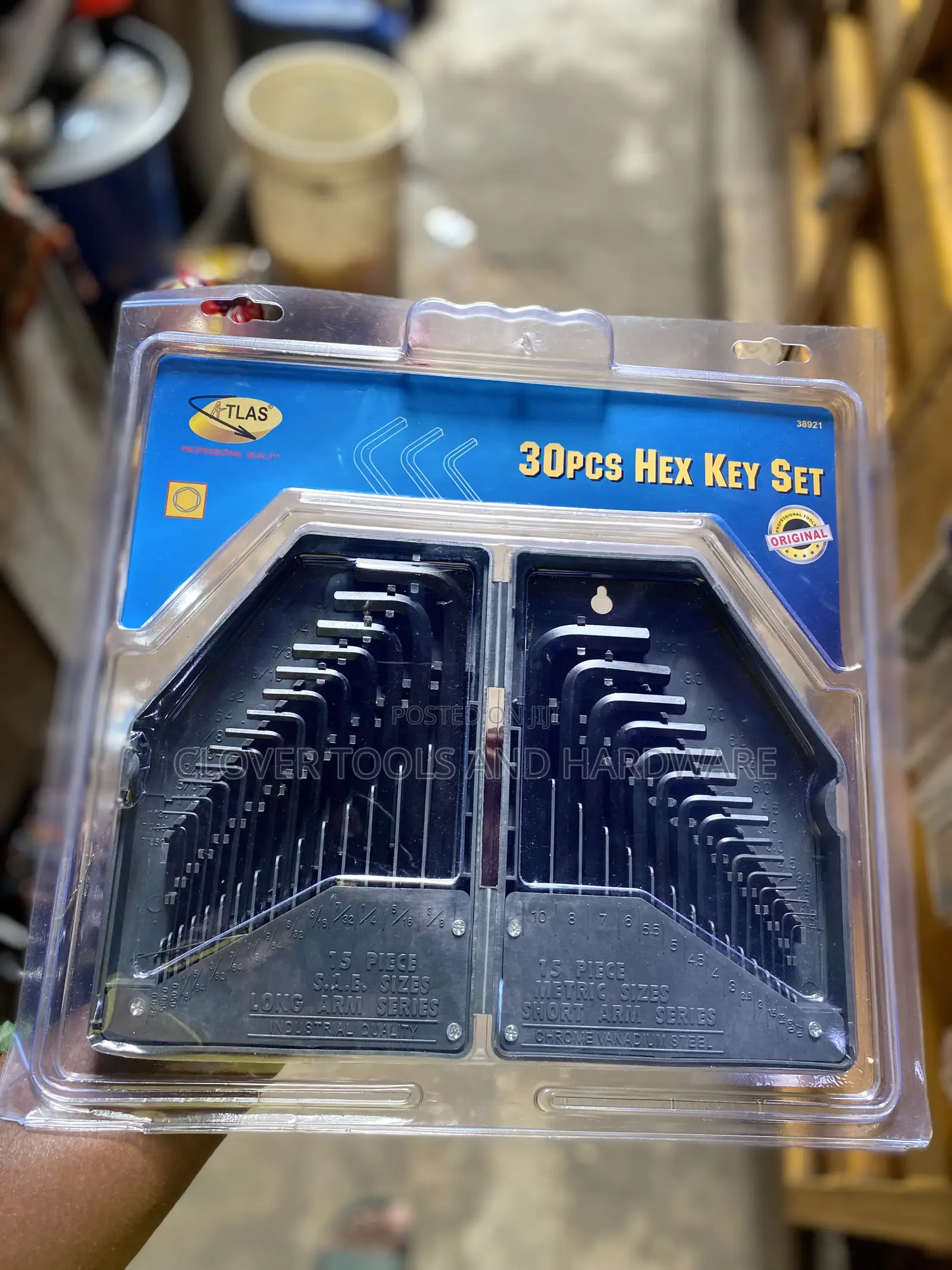 30pcs Inch/Metric Allen Key Metric Hex Key Set