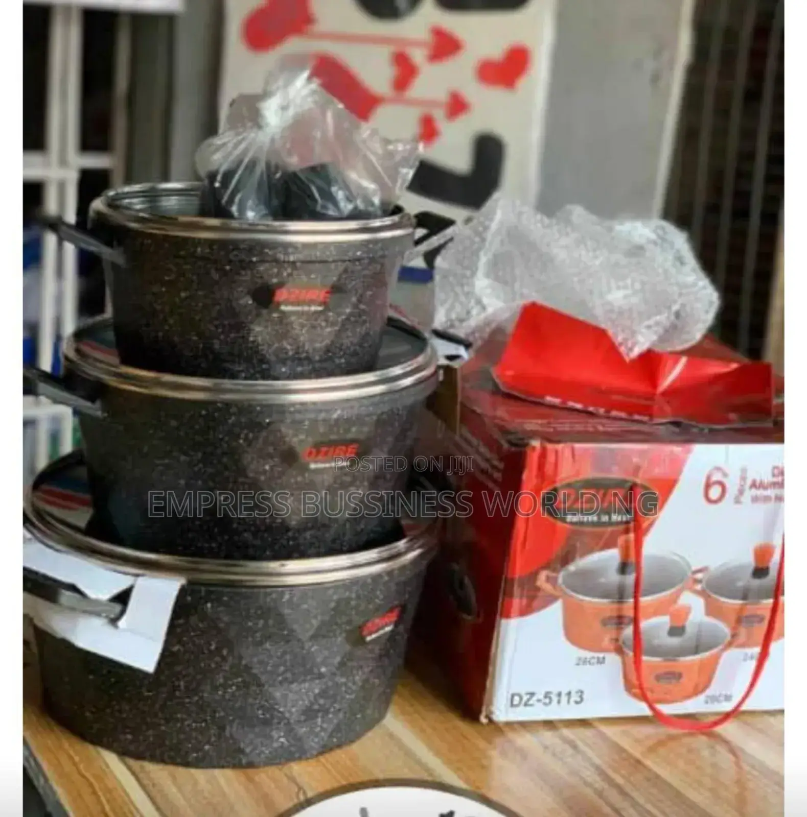 6 Pieces Granite Pots Set