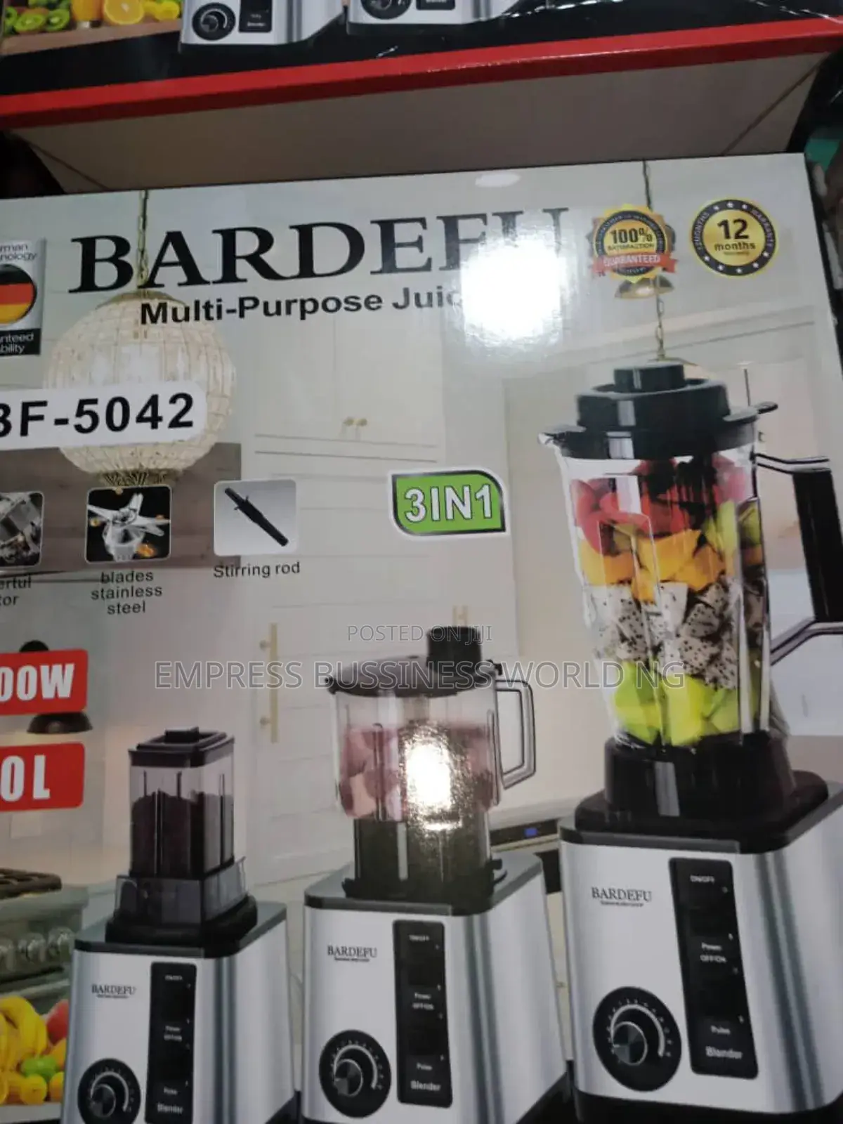 Heavy Duty 6 in 1 Bardefu Blender ,9500w