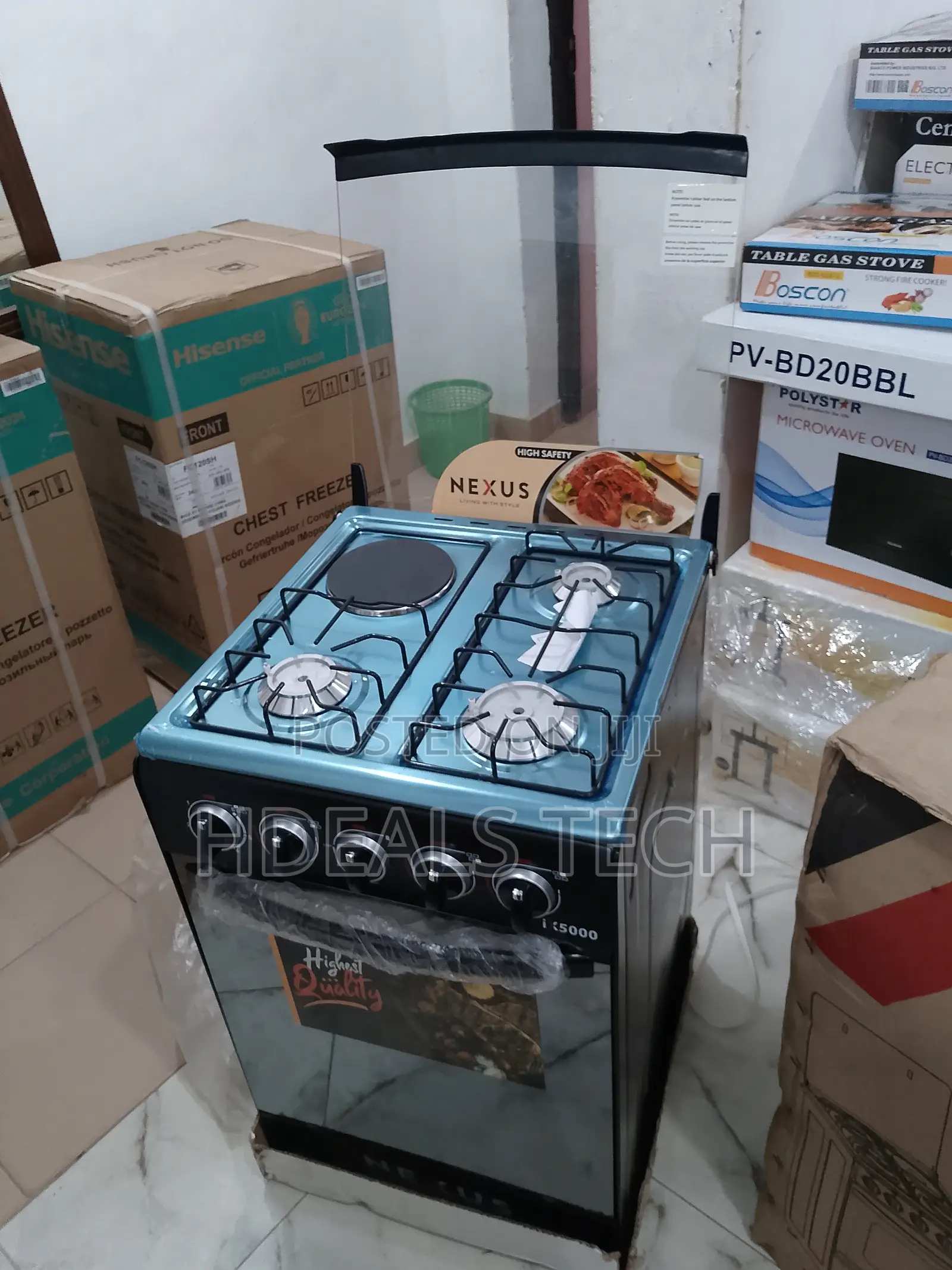 Standard 3+1 Burner Standing Gas Cooker With Oven
