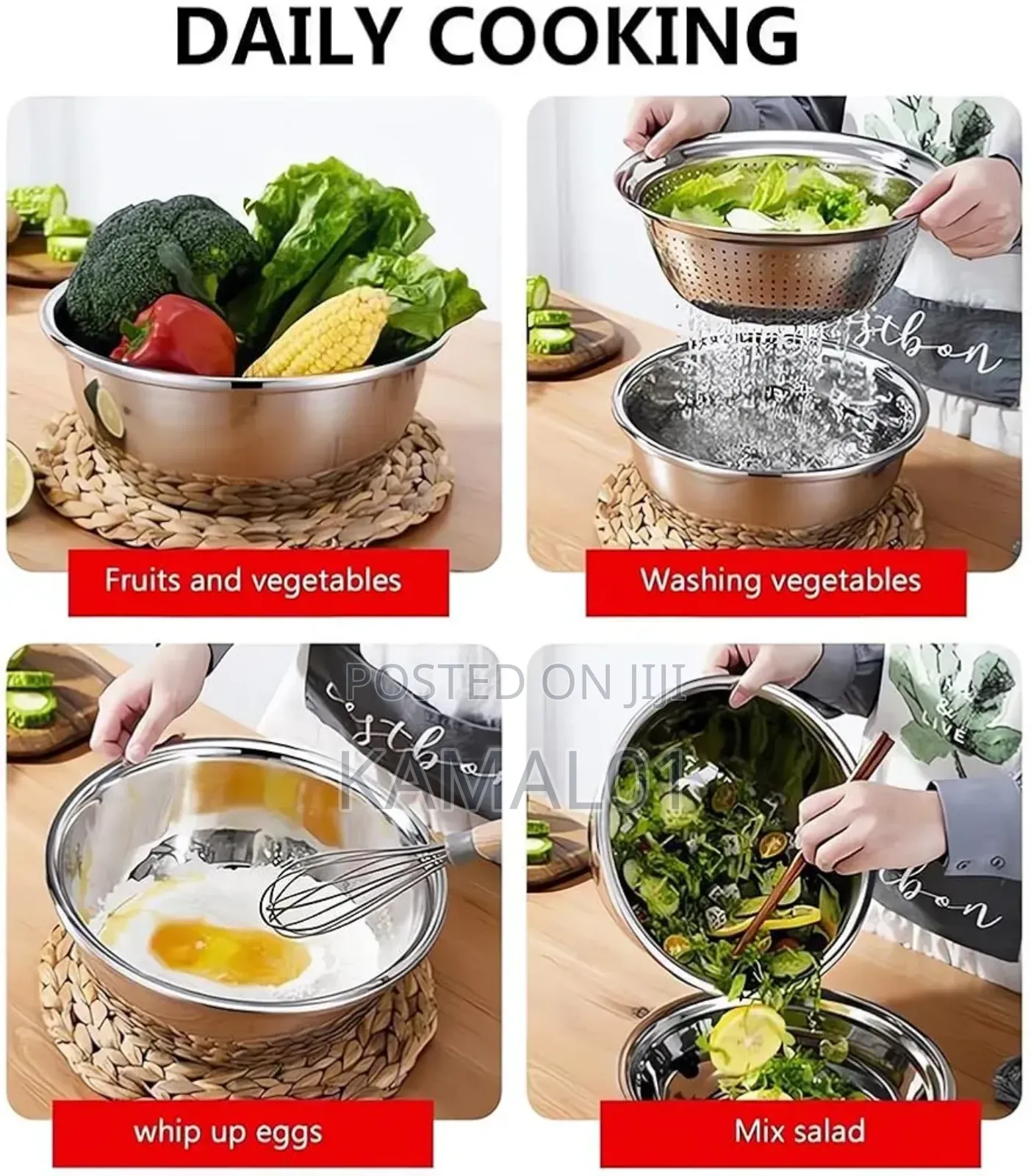 Multifunction Stainless Steel Basin Stainless Grater 3 in 1
