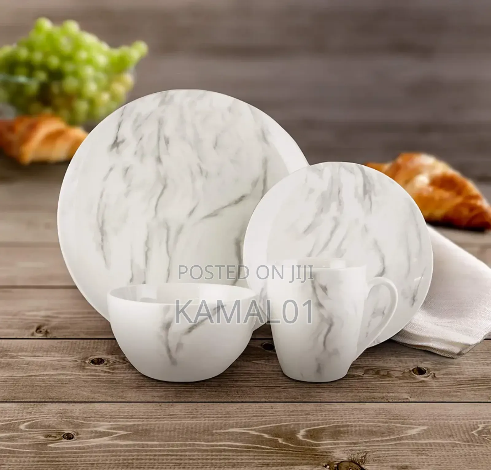 Atelier Matisse Gray Smoke 16 Piece Round Dinnerware Set