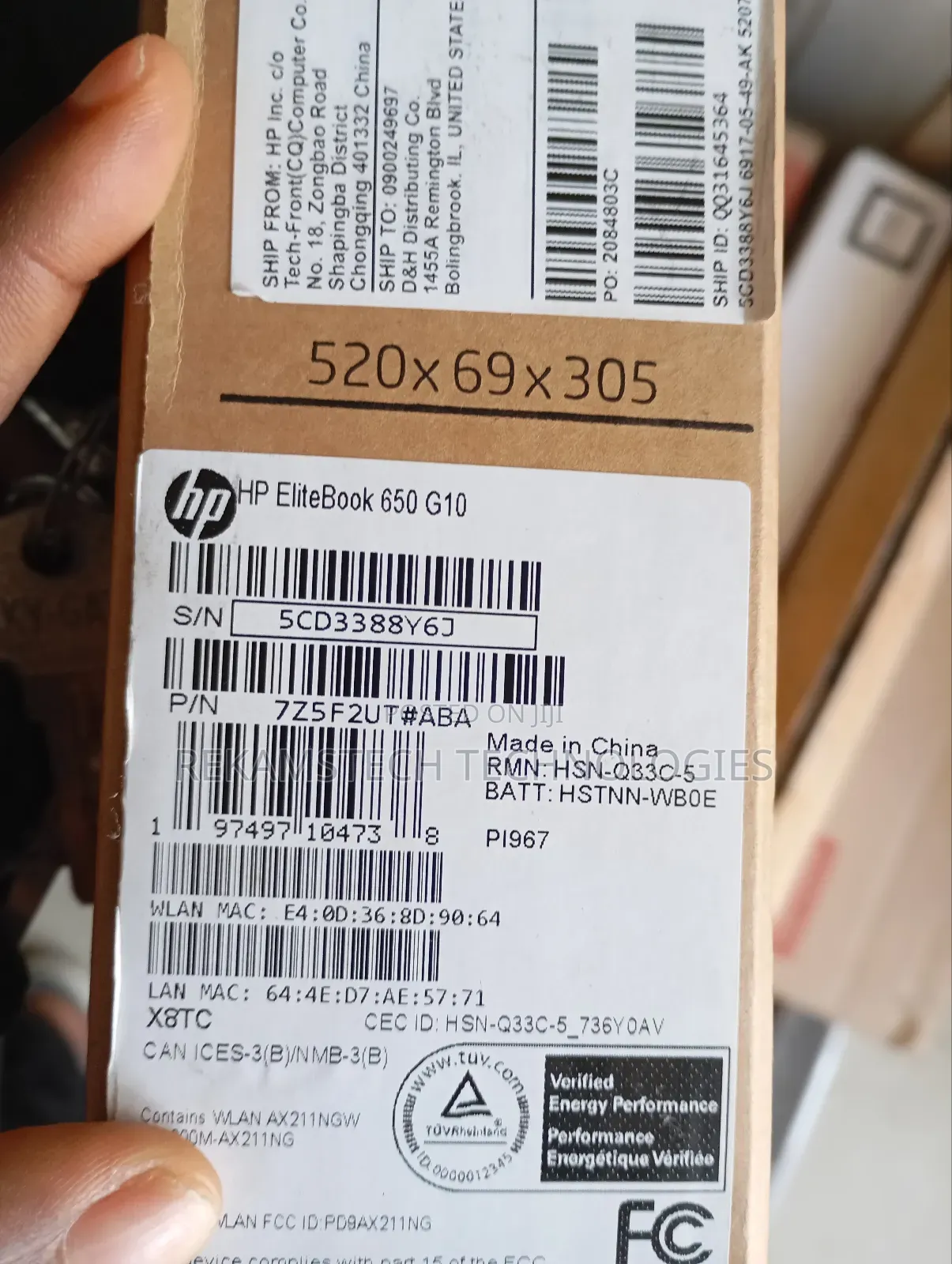 New Laptop HP 650 16GB Intel Core I7 SSD 512GB