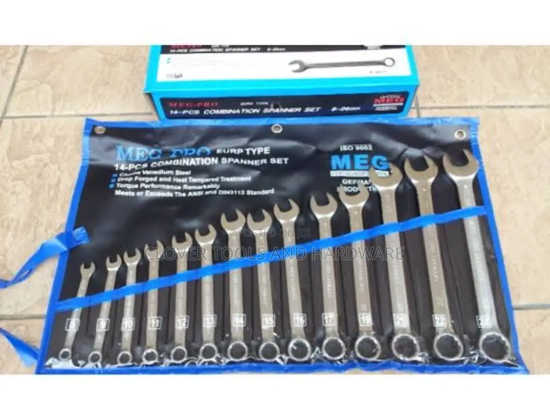 Heavy Duty Combination Spanner Set of 14pcs 6-24mm MEG-PRO