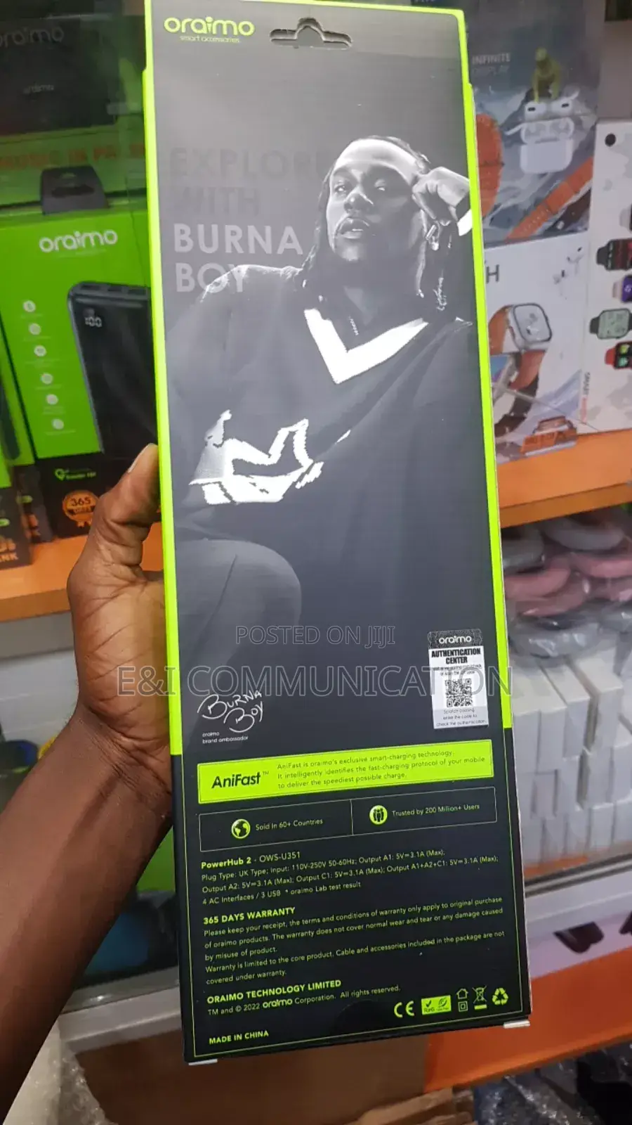 Oraimo Power Hub2 Soket 3250W.