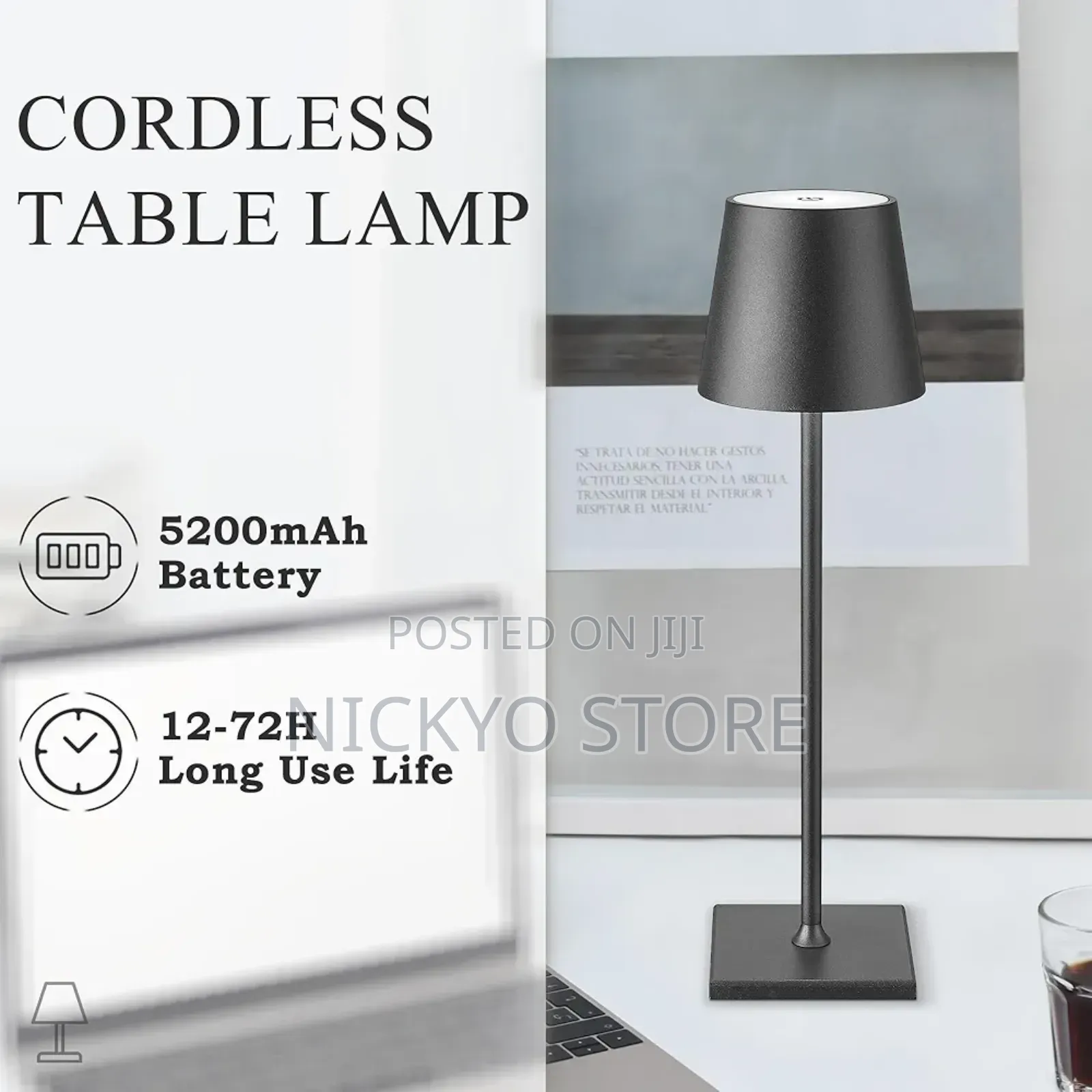 Rechargeable Cordless Table Lamp