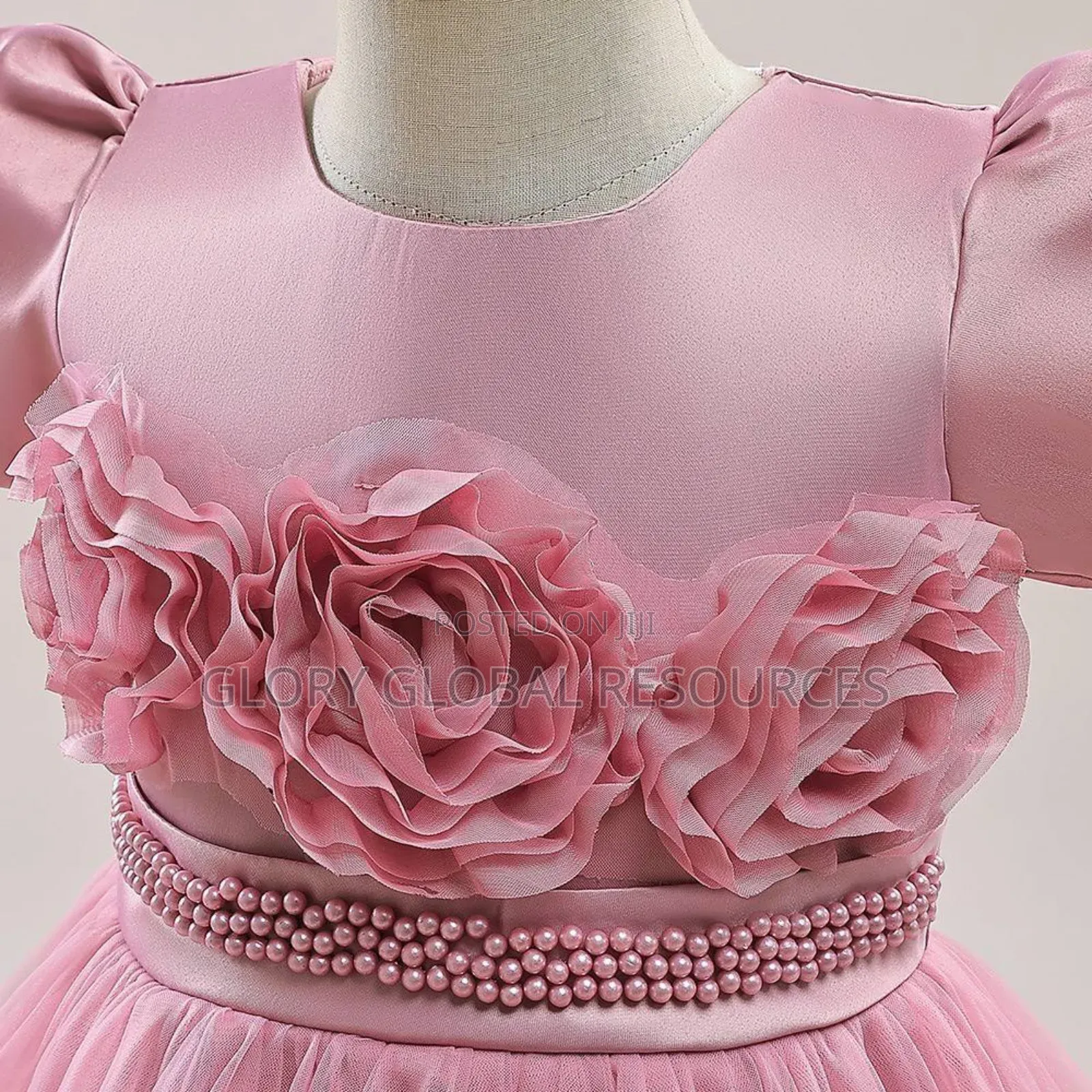 Amy Stylish Big Girls Sleeve Fluffy Flower Luxury Ball Gown