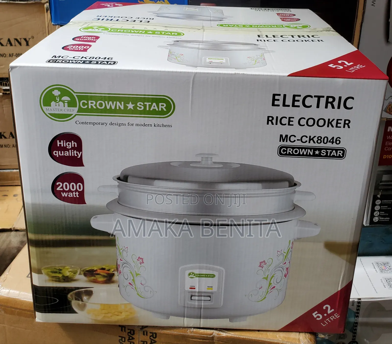 Crownstar Electric Rice Cooker 5.2ltrs
