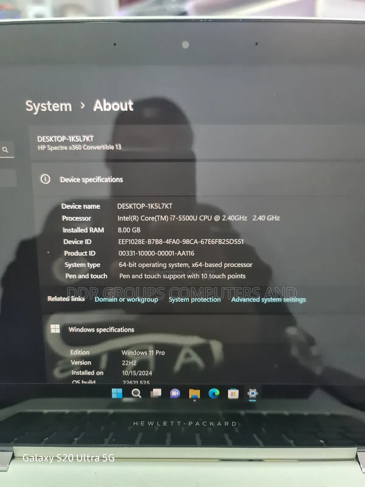 Laptop HP Spectre X360 13t 8GB Intel Core I7 SSD 256GB
