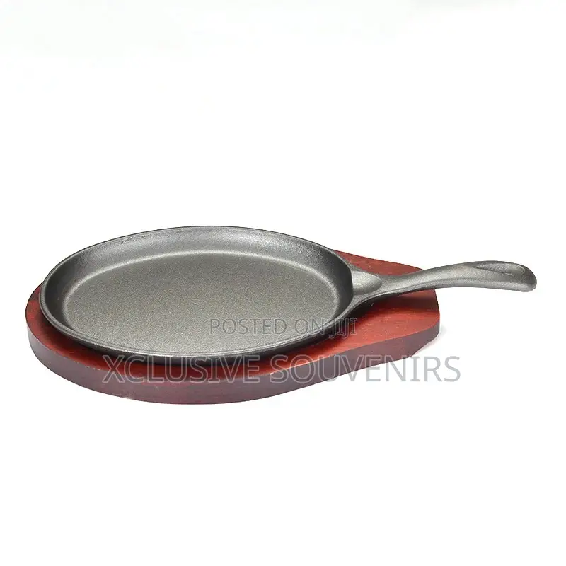 High Quality Oval Shape Shallow Flat Cast Iron Non-Stick Pan