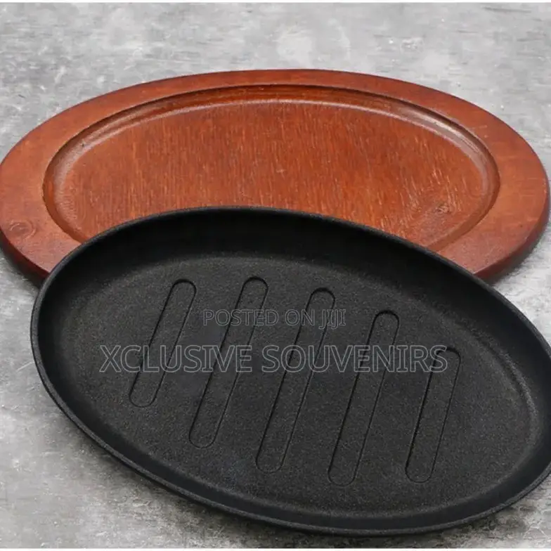 Cast Iron Cooking Cookware Sizzling Japanese Steak Plate