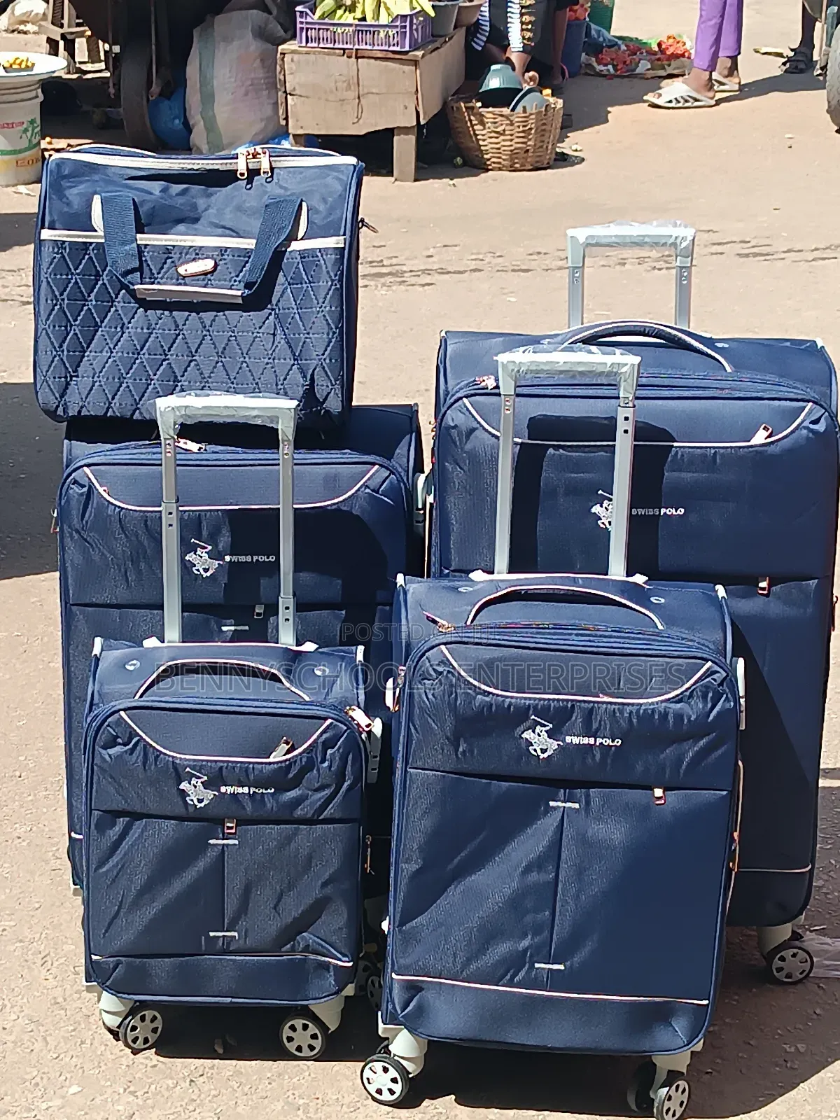 Set of 5 in 1 Swiss Polo Travelling Luggage Boxes