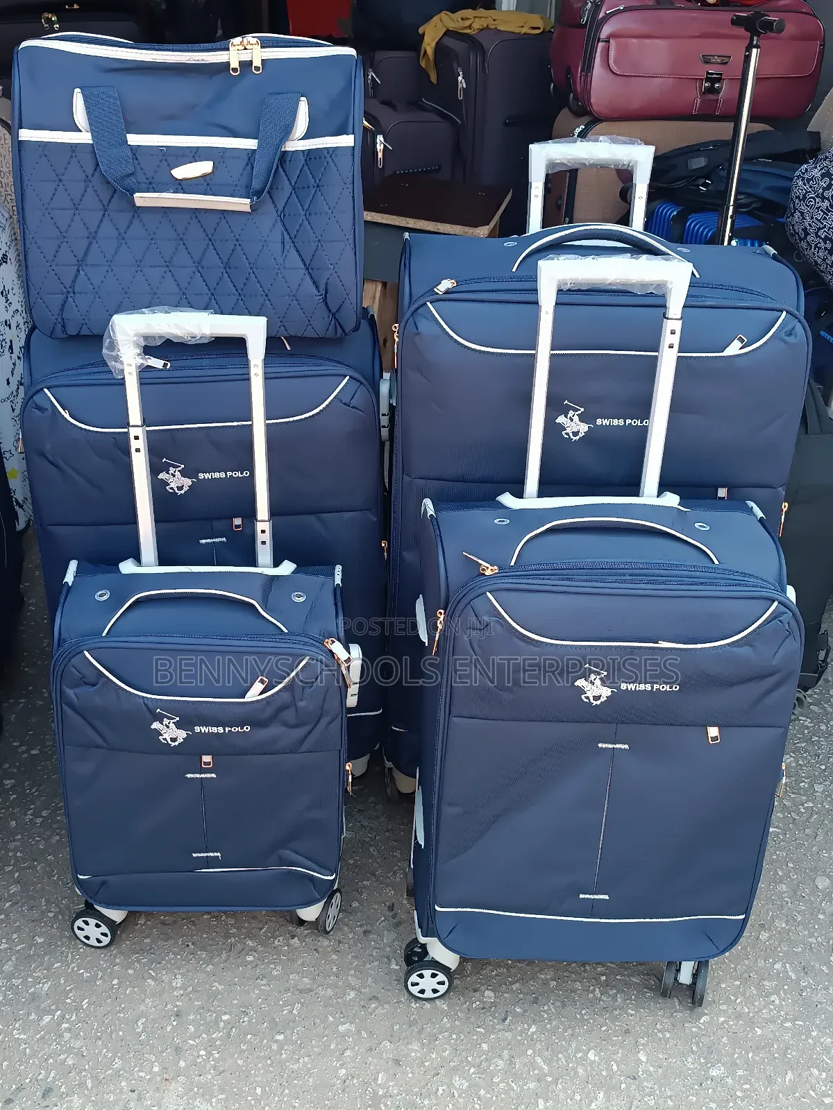 Set of 5 in 1 Swiss Polo Travelling Luggage Boxes