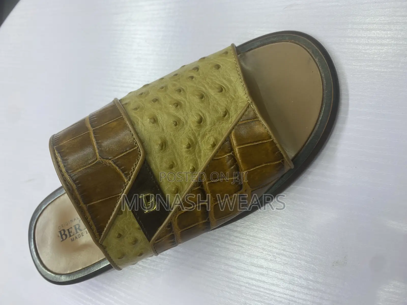 Italian Bertozi Leather Slipers