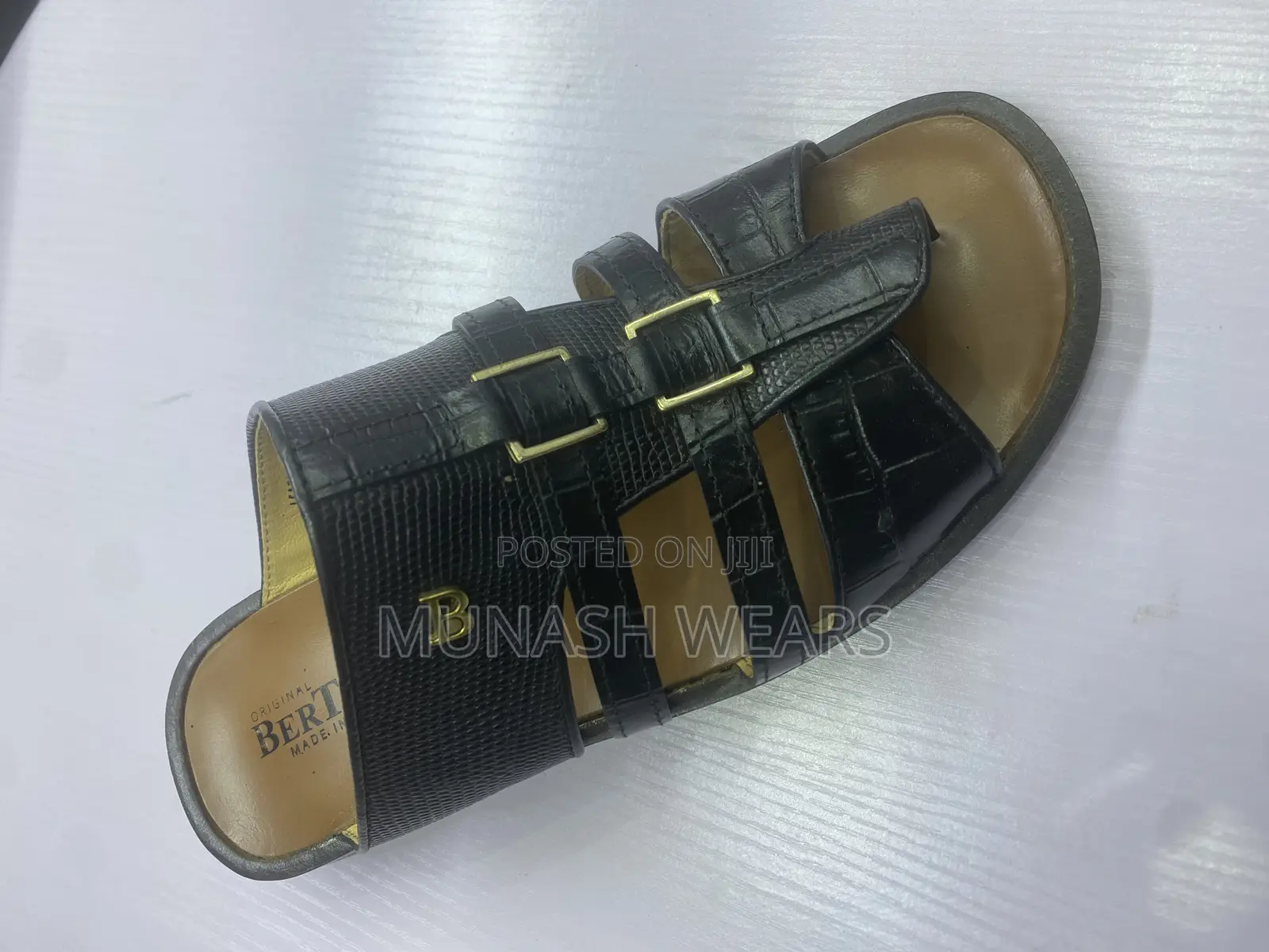 Italian Bertozi Leather Slipers