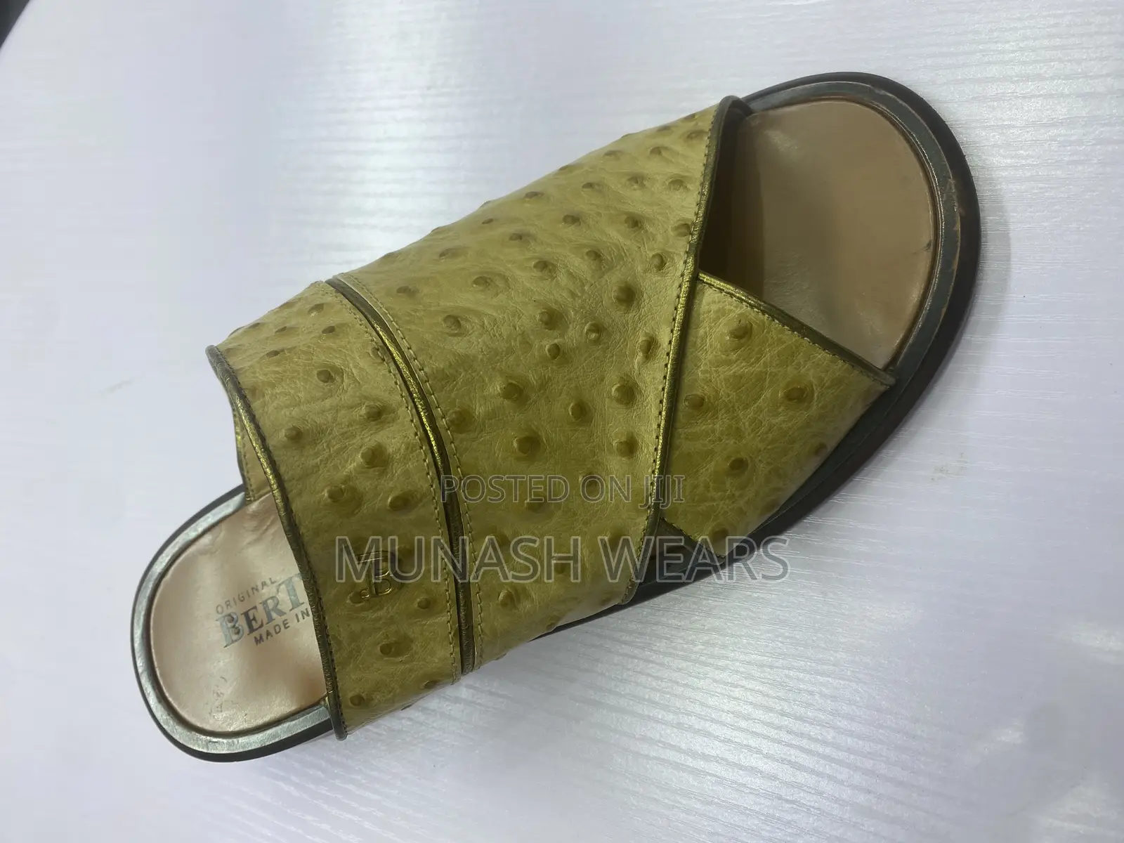 Italian Bertozi Leather Slipers