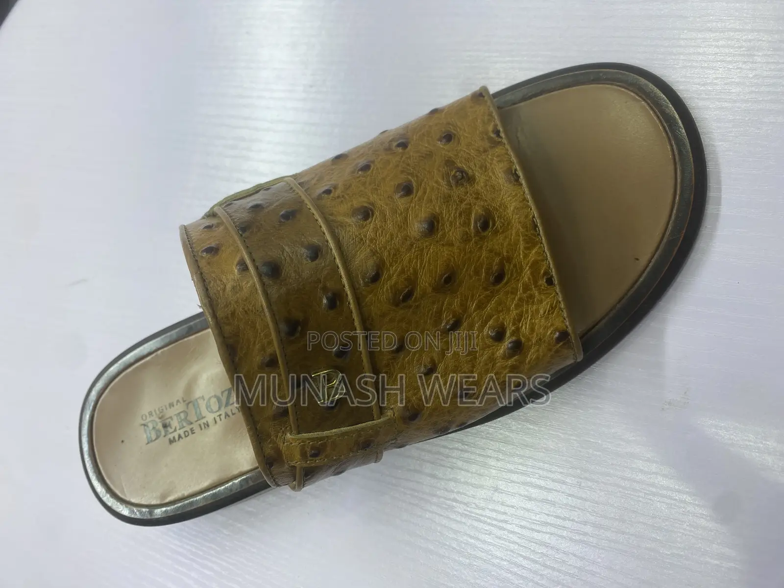 Italian Bertozi Leather Slipers