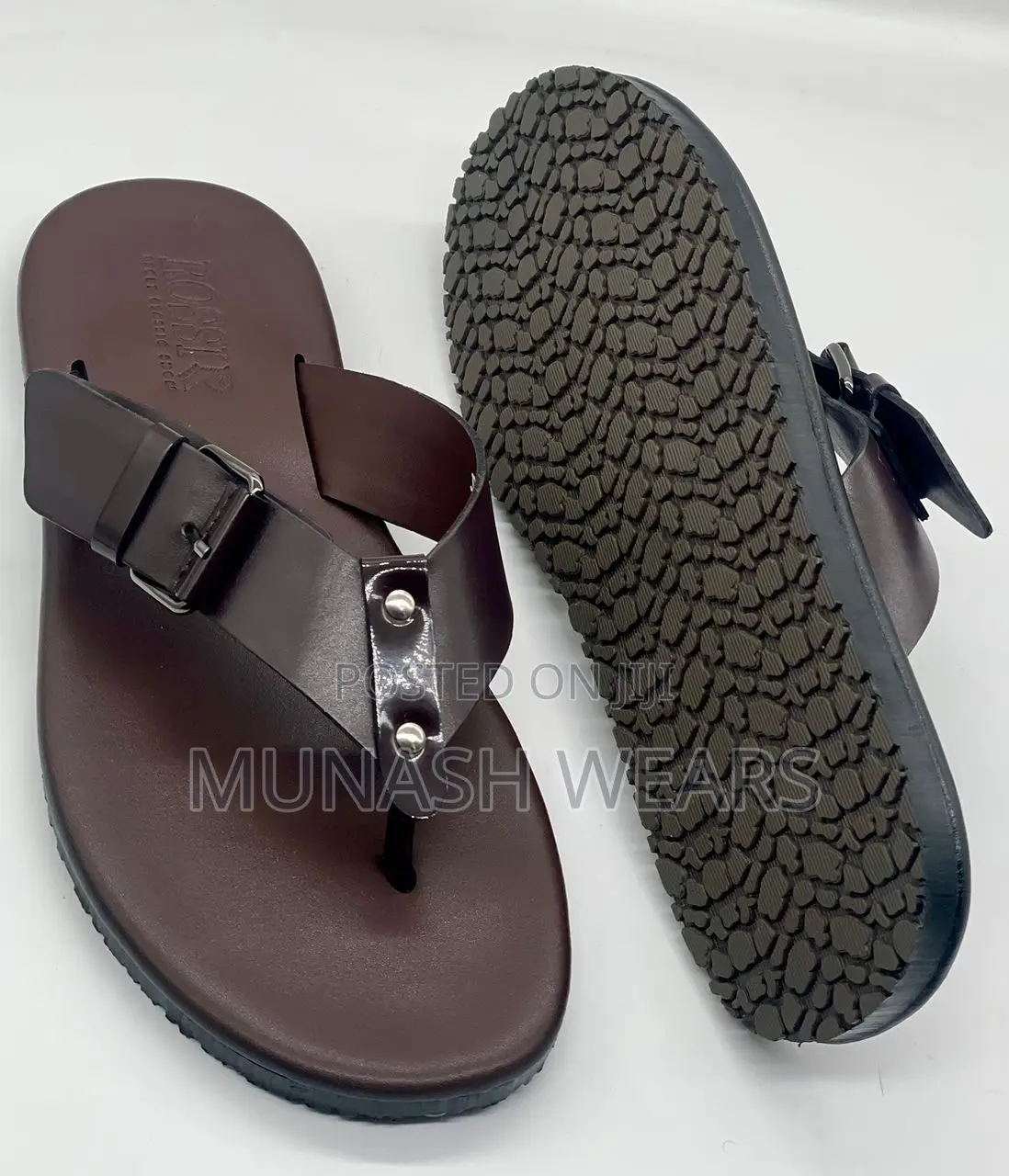 Italian Rossi Leather Slipers
