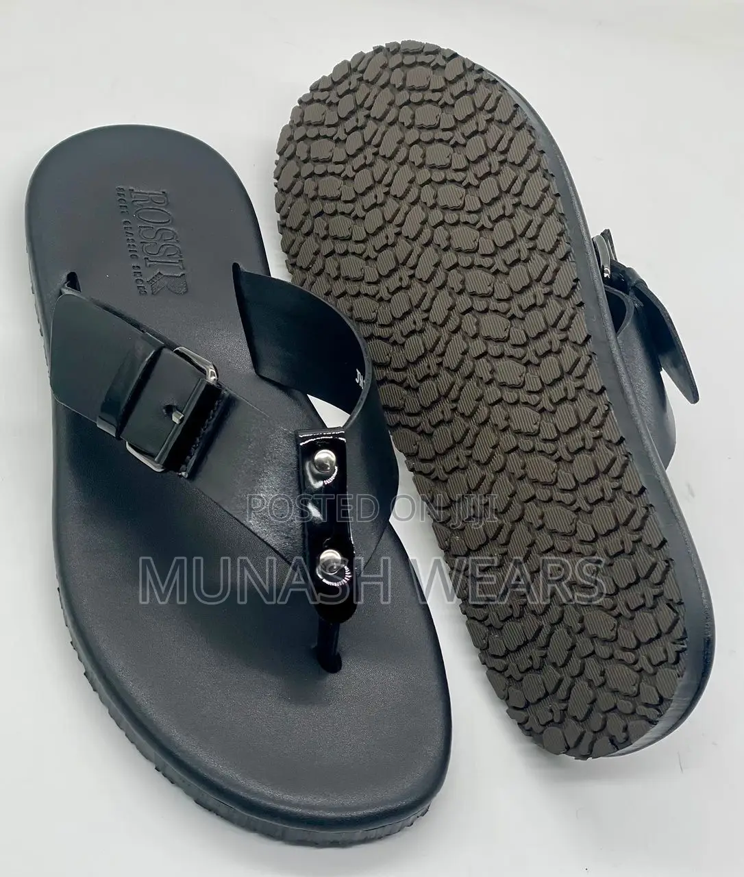 Italian Rossi Leather Slipers
