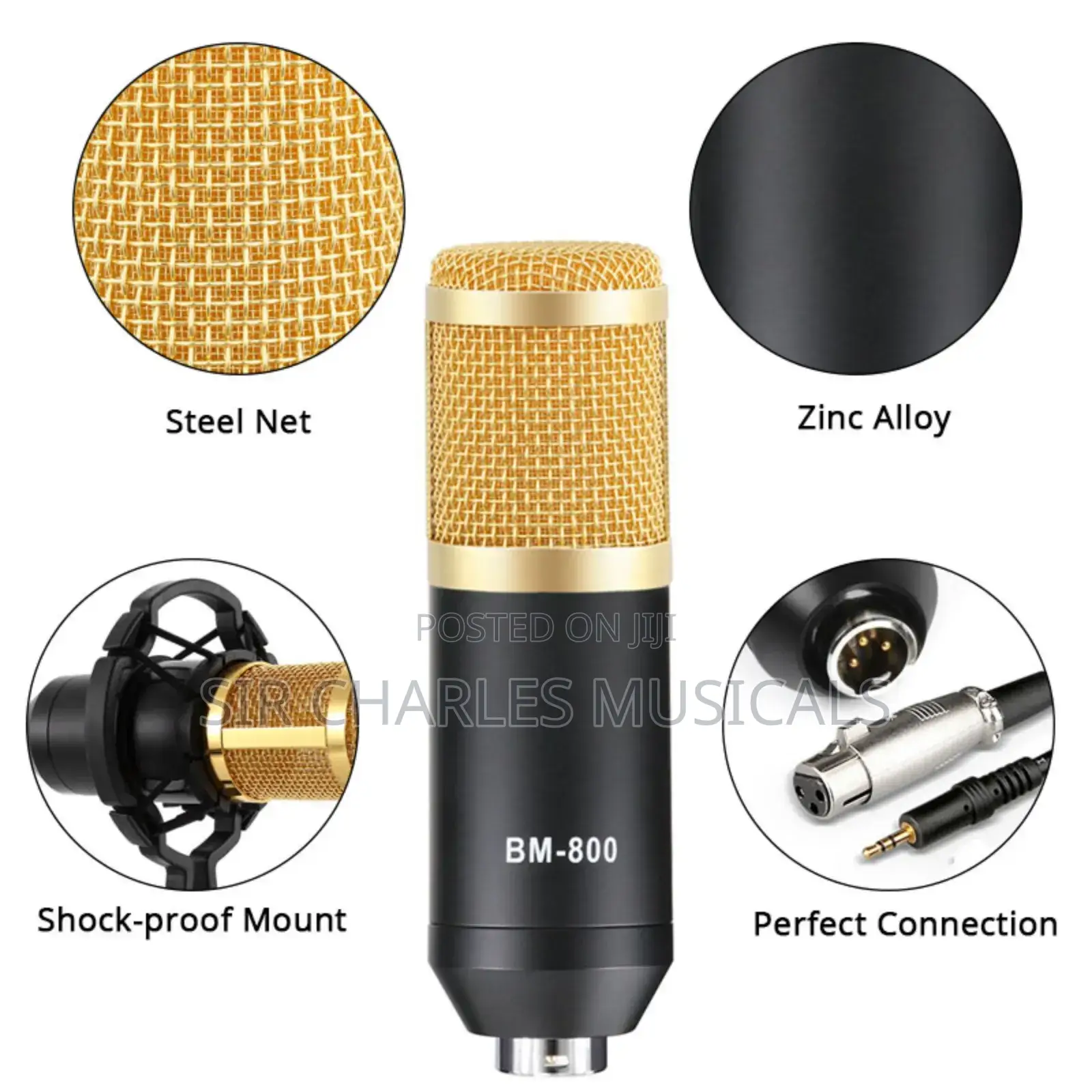 Bm-800 Professional Condenser Microphone With Sound Card