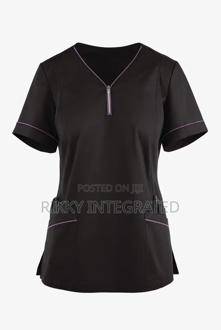 Embroidered Nurse Scrub Suits With Skirt Medical Gowns
