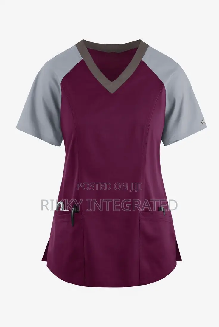 Embroidered Nurse Scrub Suits With Skirt Medical Gowns