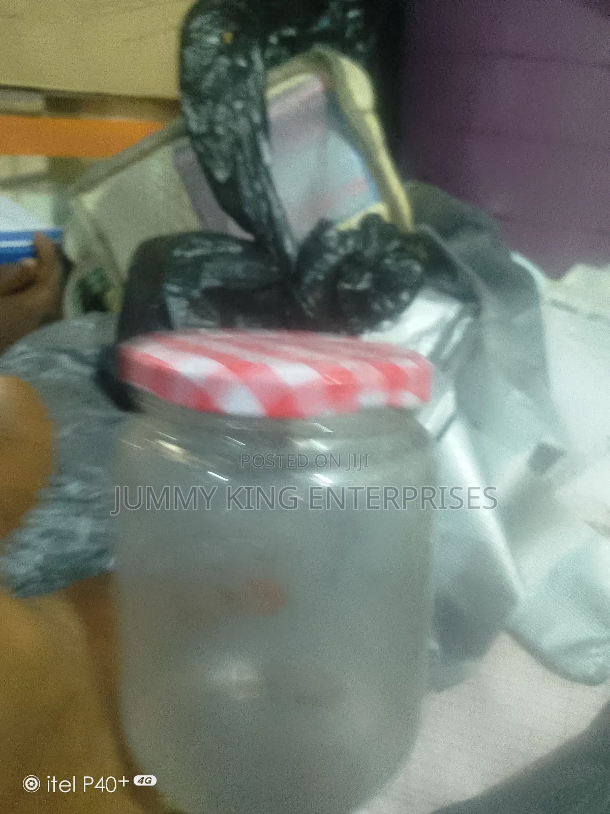 Homemade Mug With Red Metal Cover