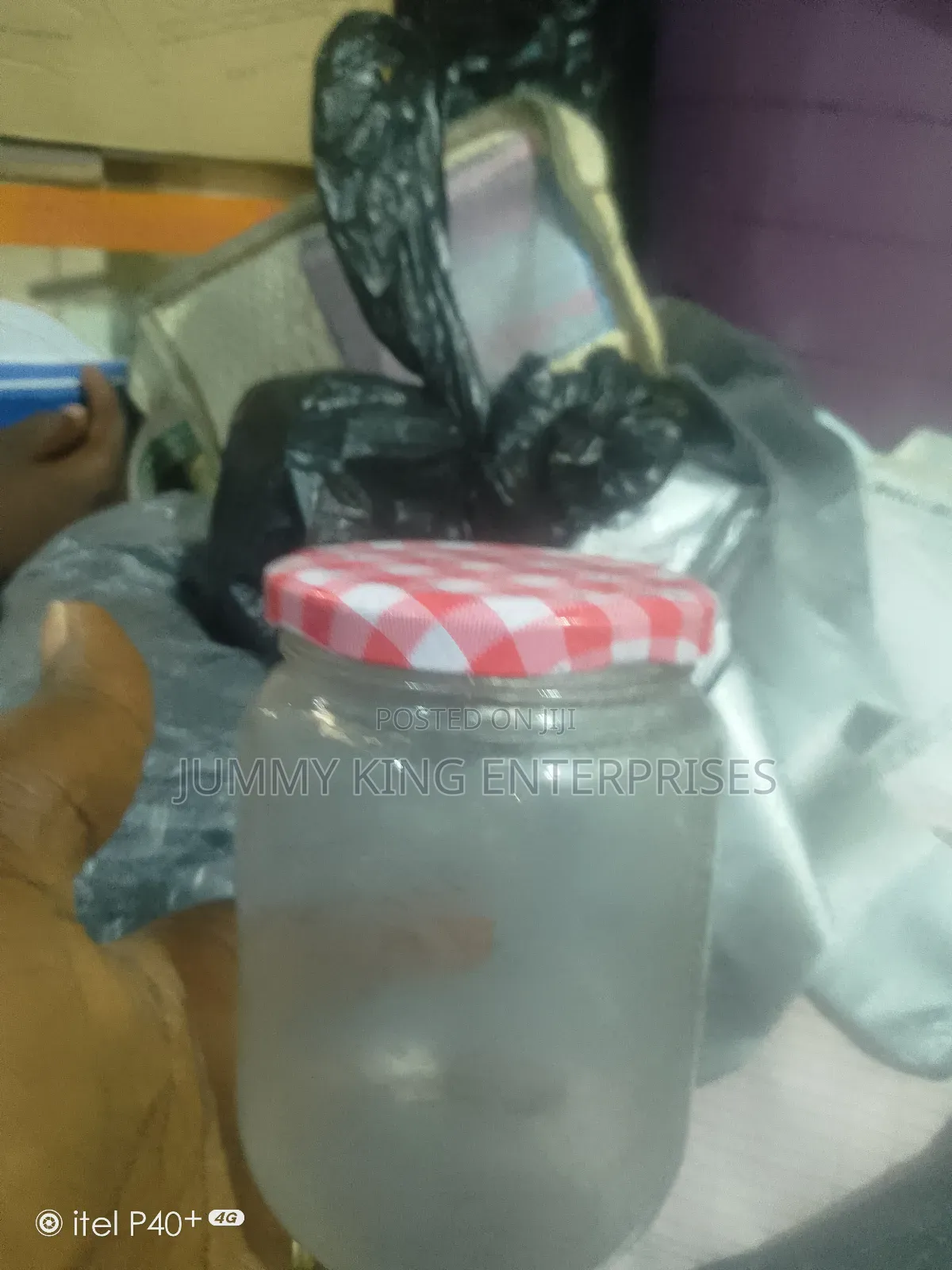 Homemade Mug With Red Metal Cover