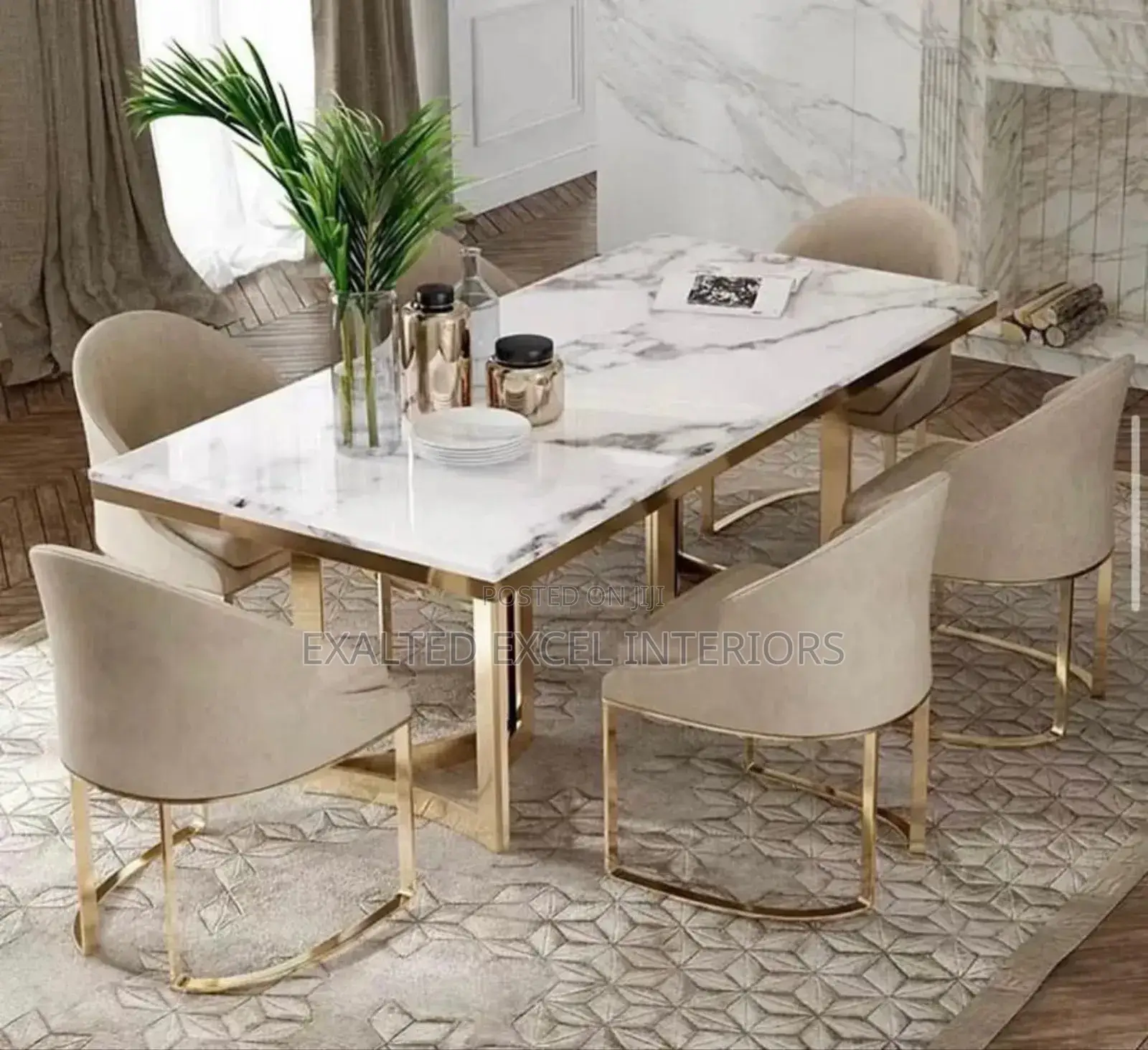 Top Luxury Imported Marble 6 Seater Dining Sets