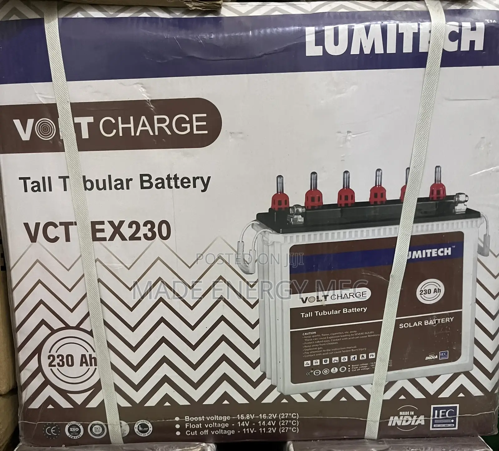 Lumitech Voltage Tubular Battery 230 Ah