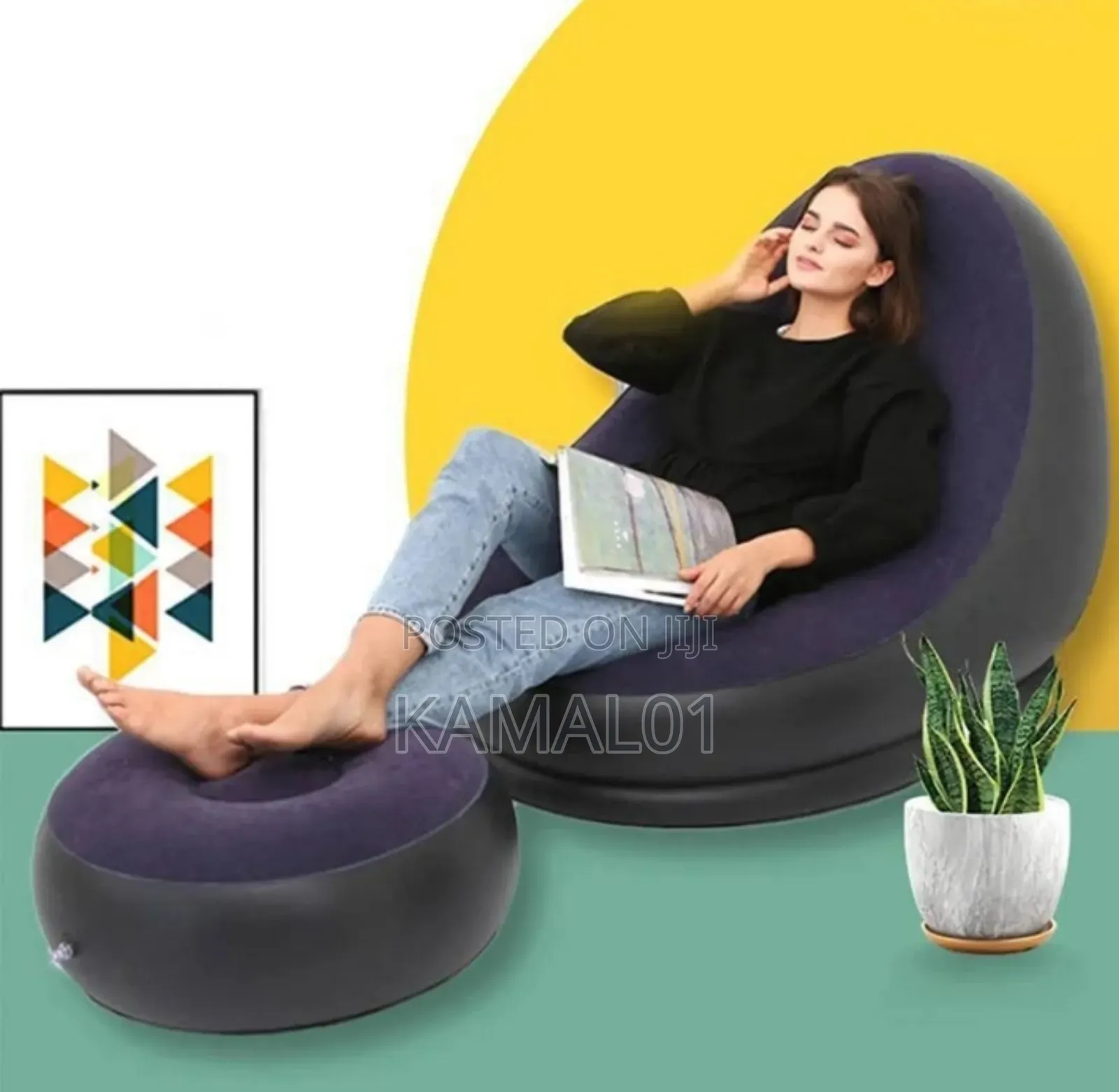 Inflatable Chair With Foot Rest