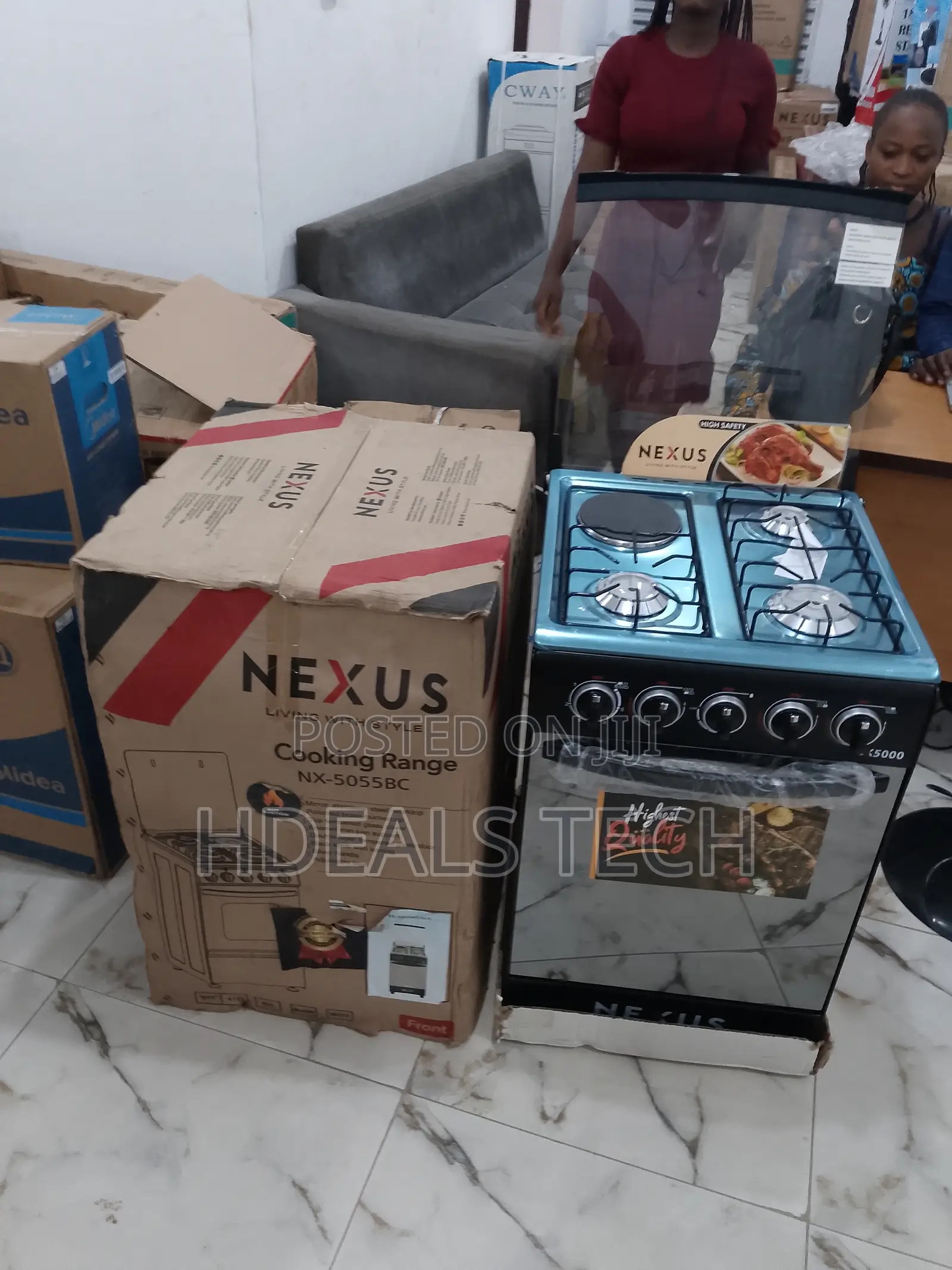 Free Standing 3 + 1 Burner Gas Cooker With Oven and Grills