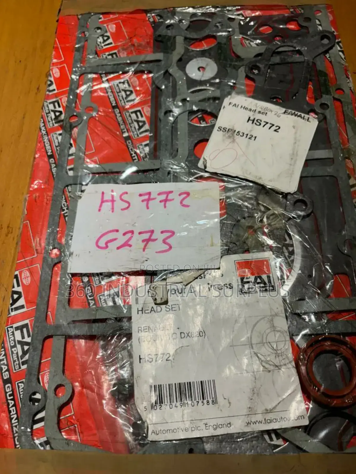Genuine Fai Head Gasket Set Hs772