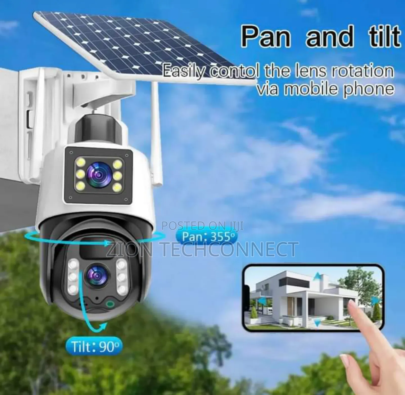 Solar PTZ Ip Camera Double Lens