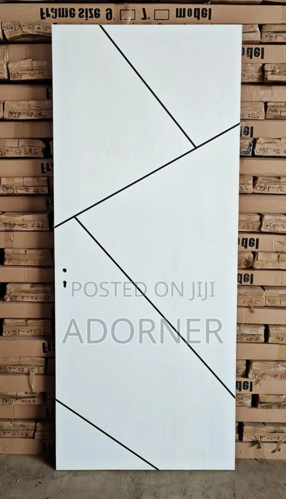 White HDF Wooden Door