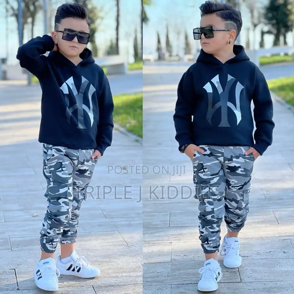 Boys Turkey Hoodie and Camo Joggers Set