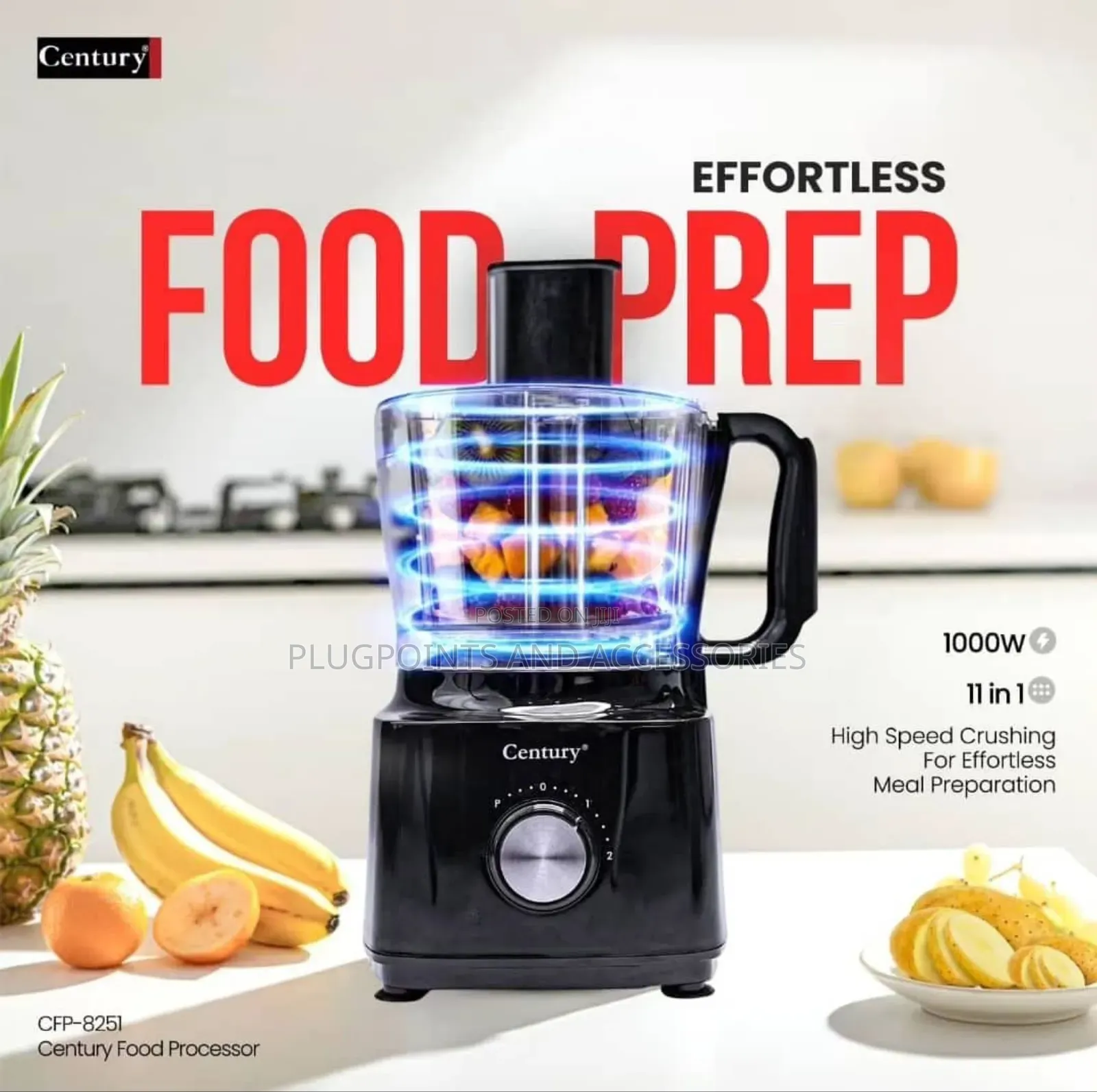 Century Food Processor Yam Pounder CFP-8251 11 in 1 Clearance Sales