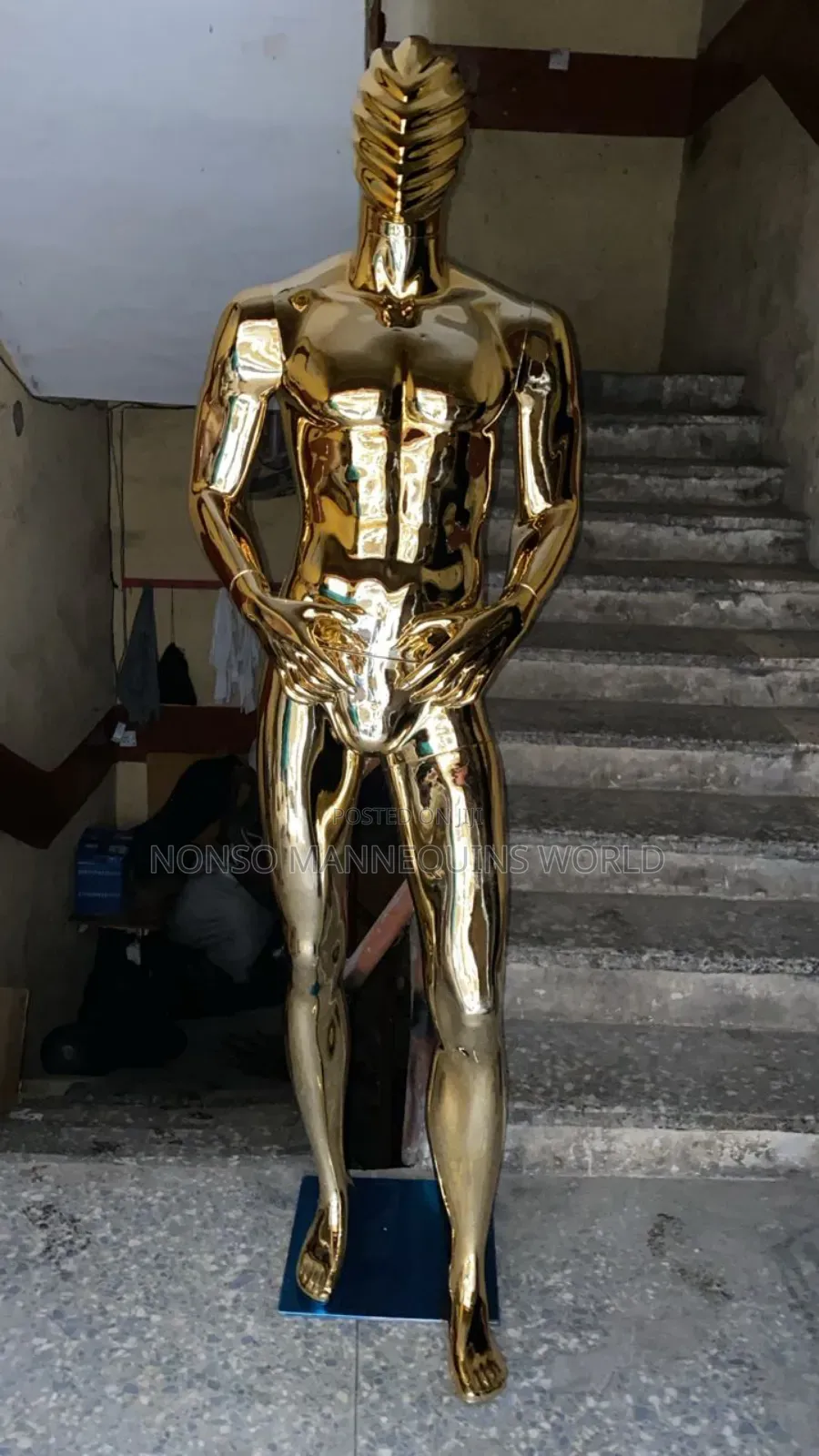 Spider Face Gold Male Mannequin