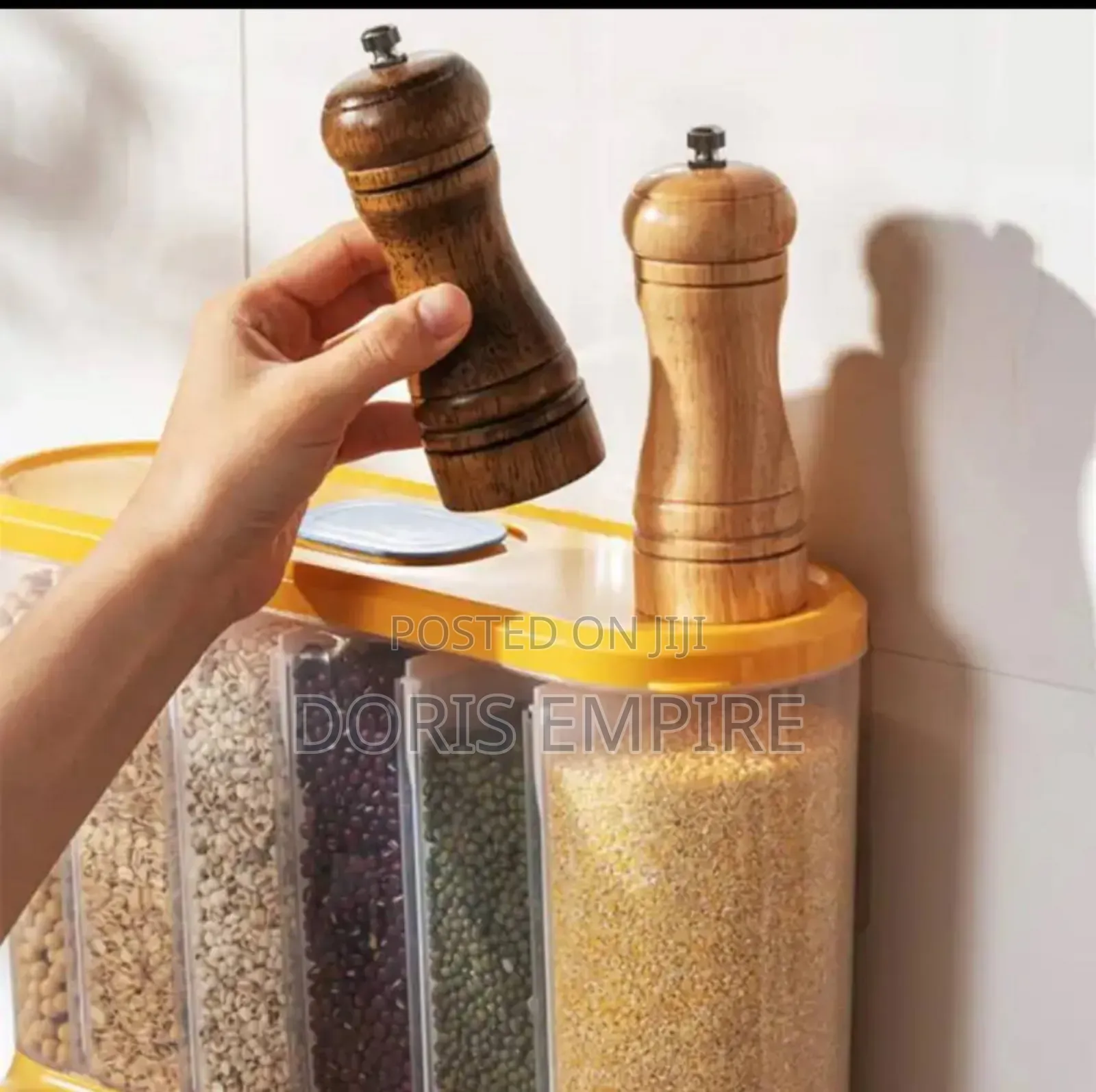 Kitchen Rice Dispensers Wall-Mounted Food Storage Container
