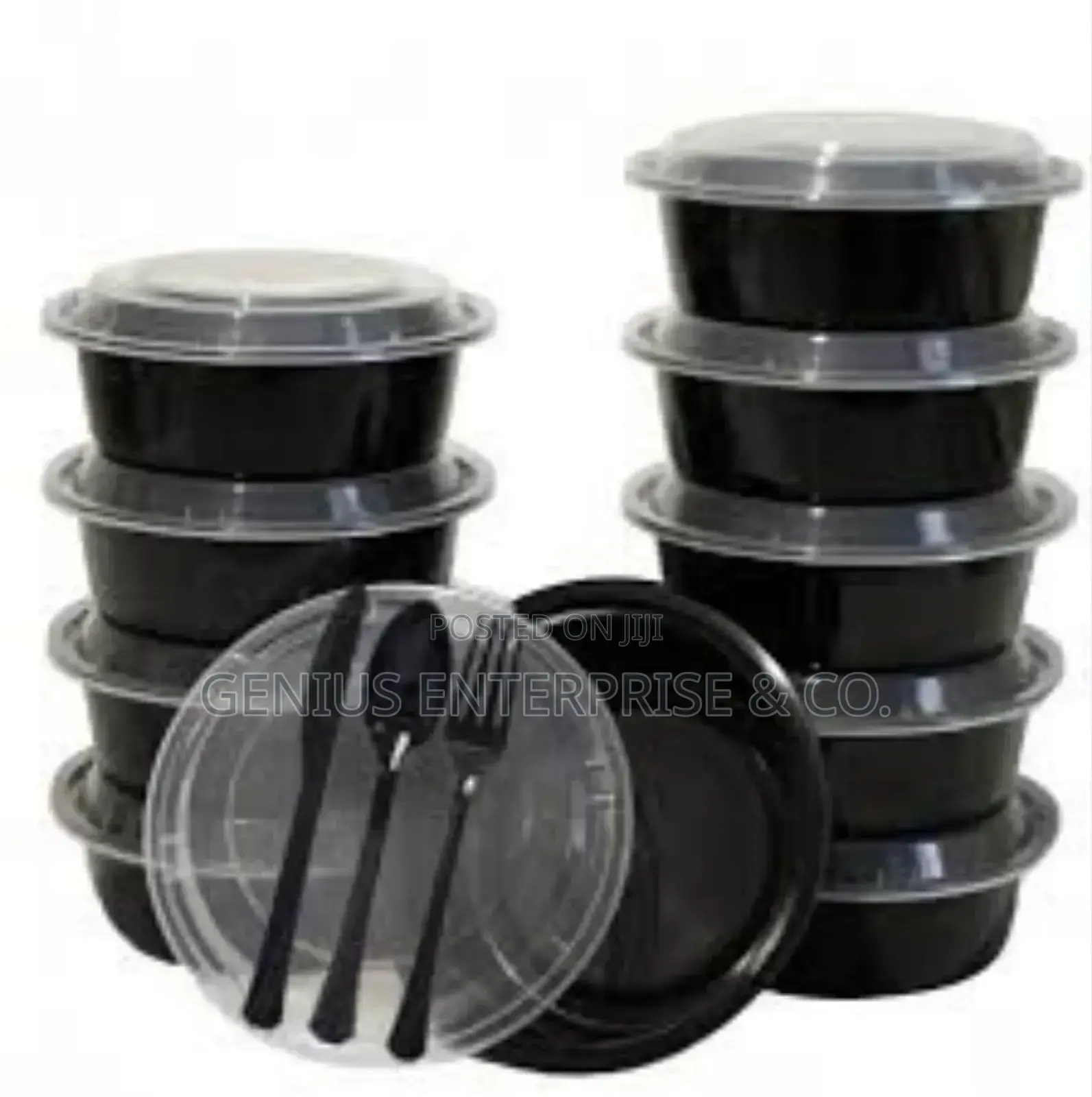 Disposable Leak Proof Plastic Plates (50pcs)