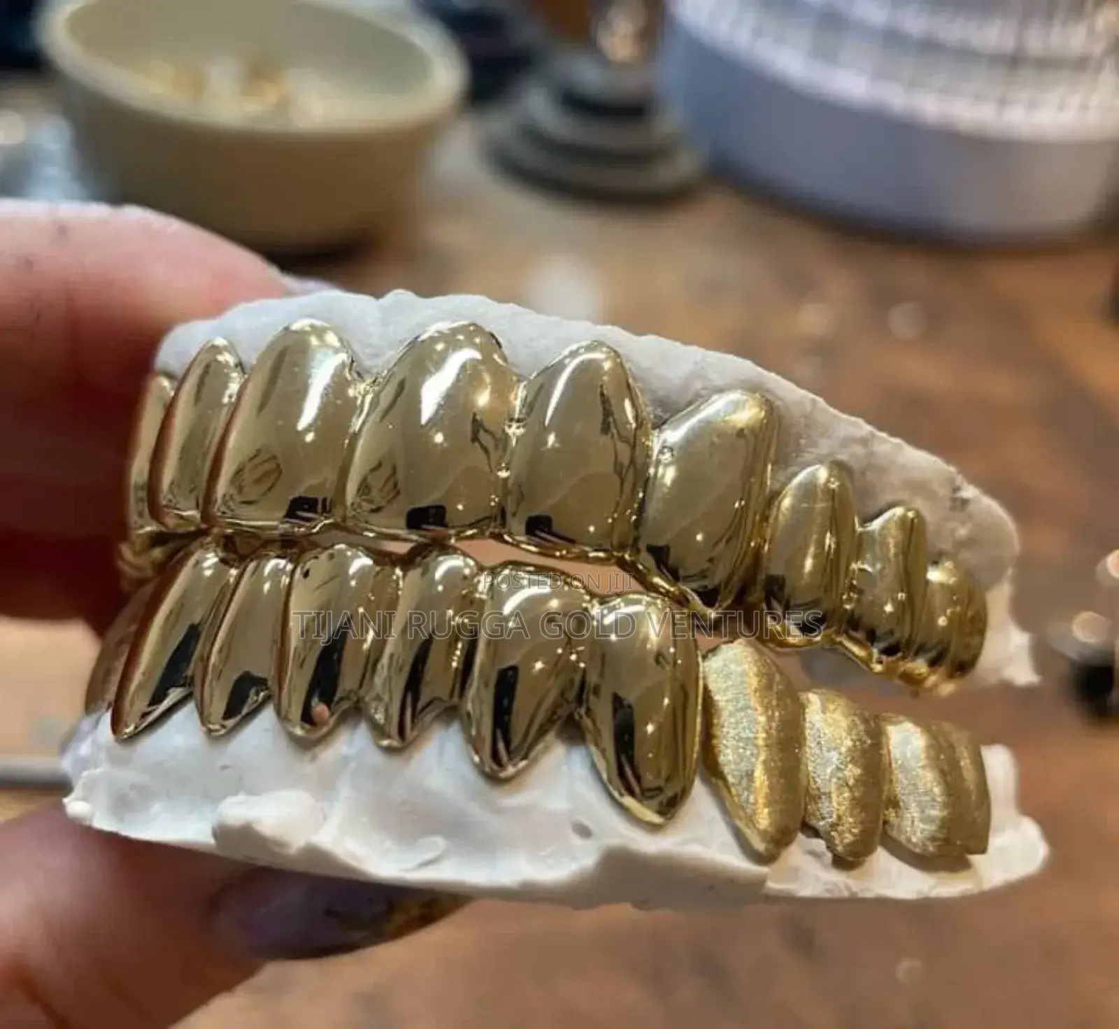 Pure Gold 750 Italy 18karat Full Teeth Grills