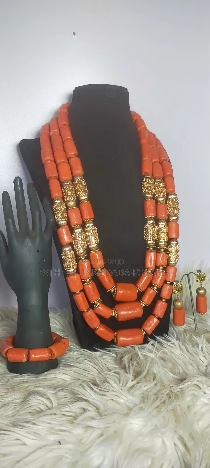 Beaded Coral Set