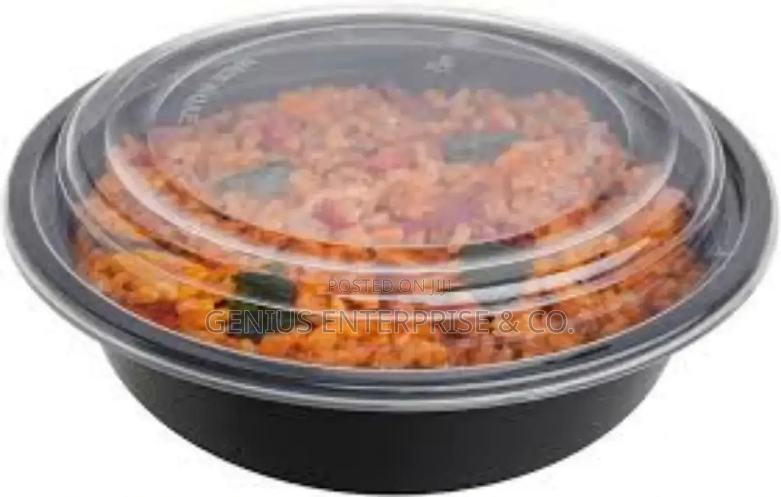 Disposable Pp Soup Bowl With Black Sealed Lid Thick Plastic Packaging