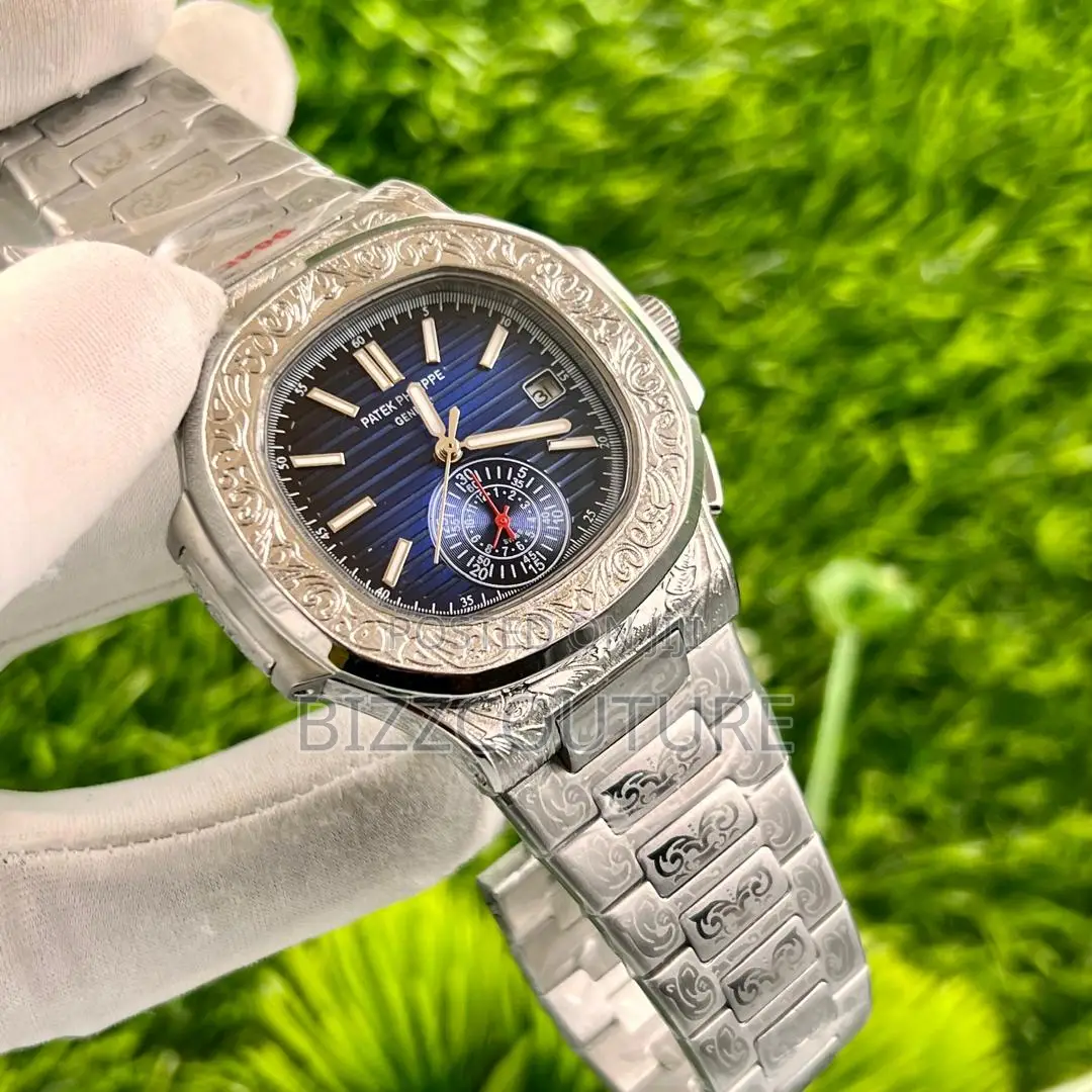 Original Patek Philippe Chronograph Silver Chain Watch