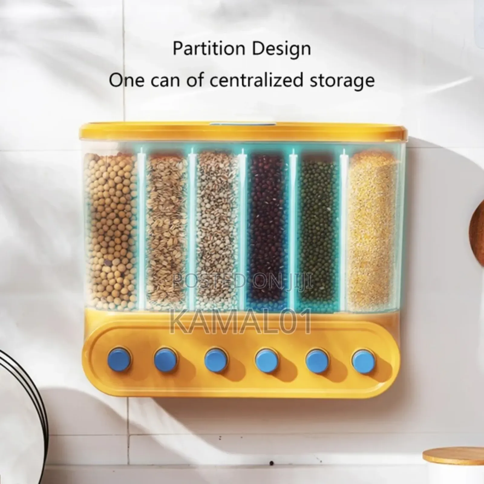 6-in-1 Cereal Dispenser Storage Jars Set Food Dispenser Wall